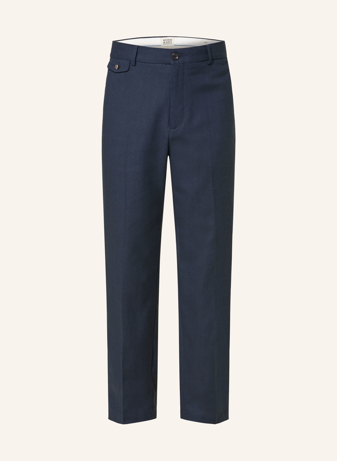 SCOTCH & SODA Chino OTIS Relaxed Straight Fit: DONKERBLAUW