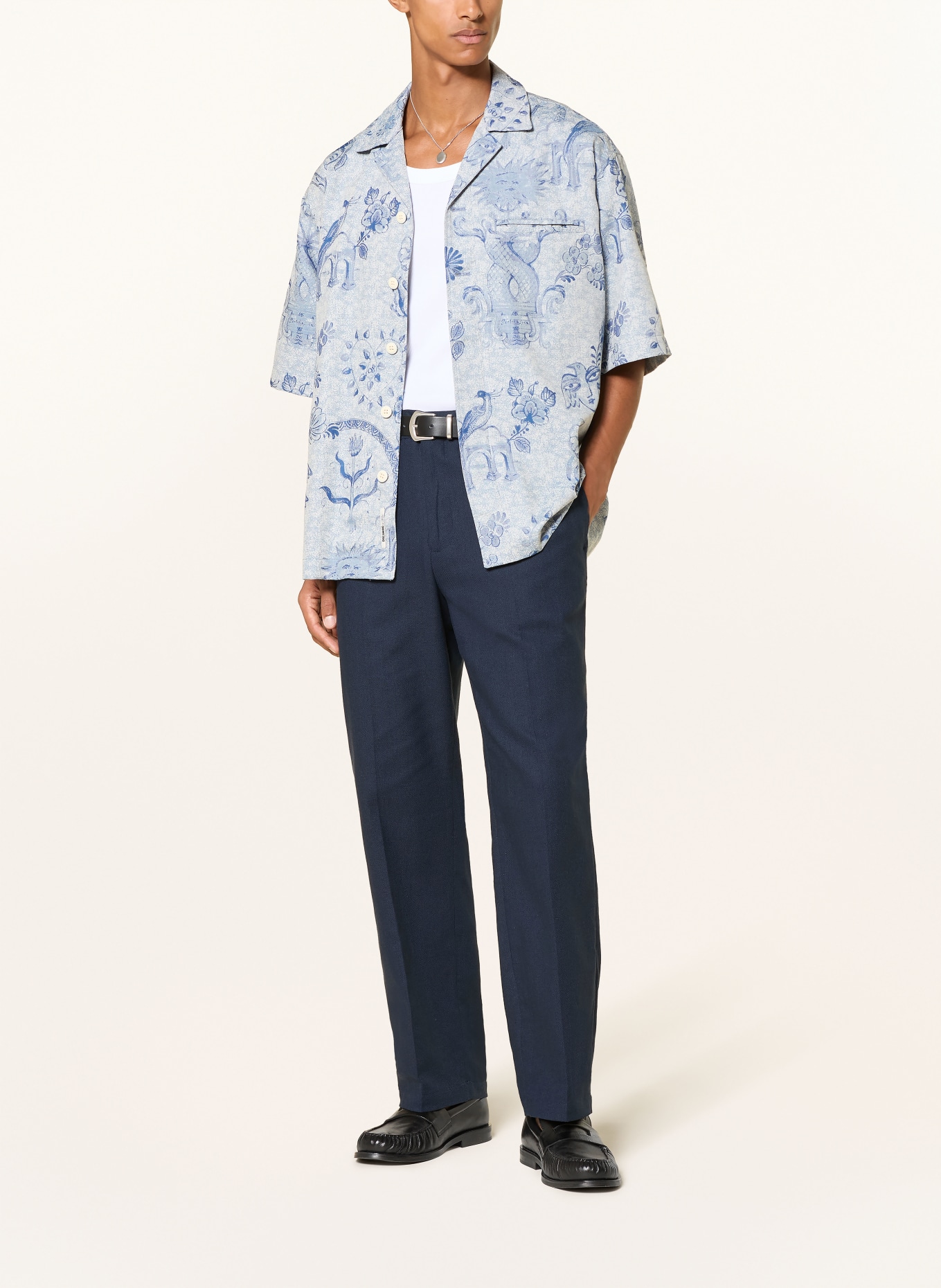SCOTCH & SODA Chino OTIS Relaxed Straight Fit: DONKERBLAUW