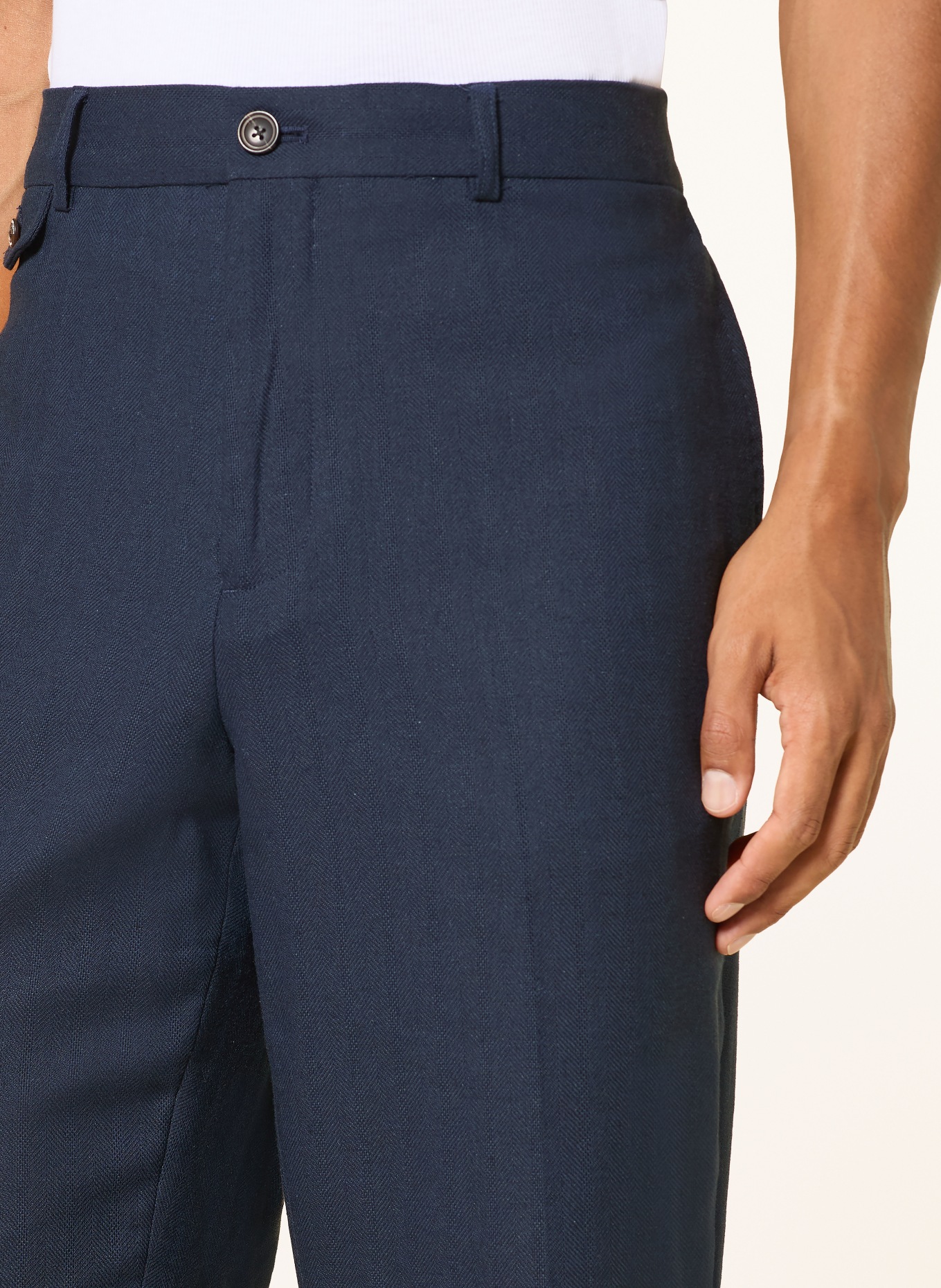 SCOTCH & SODA Chino OTIS Relaxed Straight Fit: DONKERBLAUW