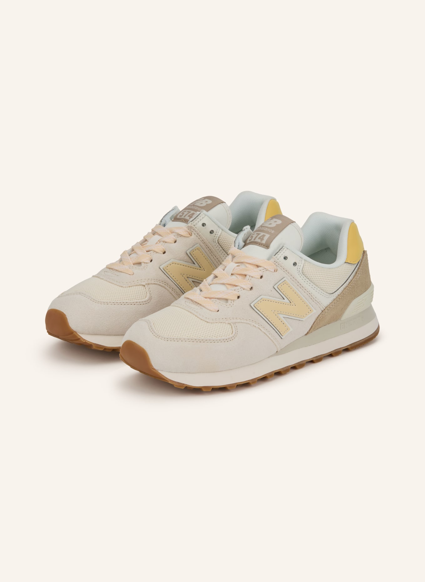 new balance Sneakersy 574: REŽNÁ / BÉŽOVÁ / TMAVĚ ŽLUTÁ