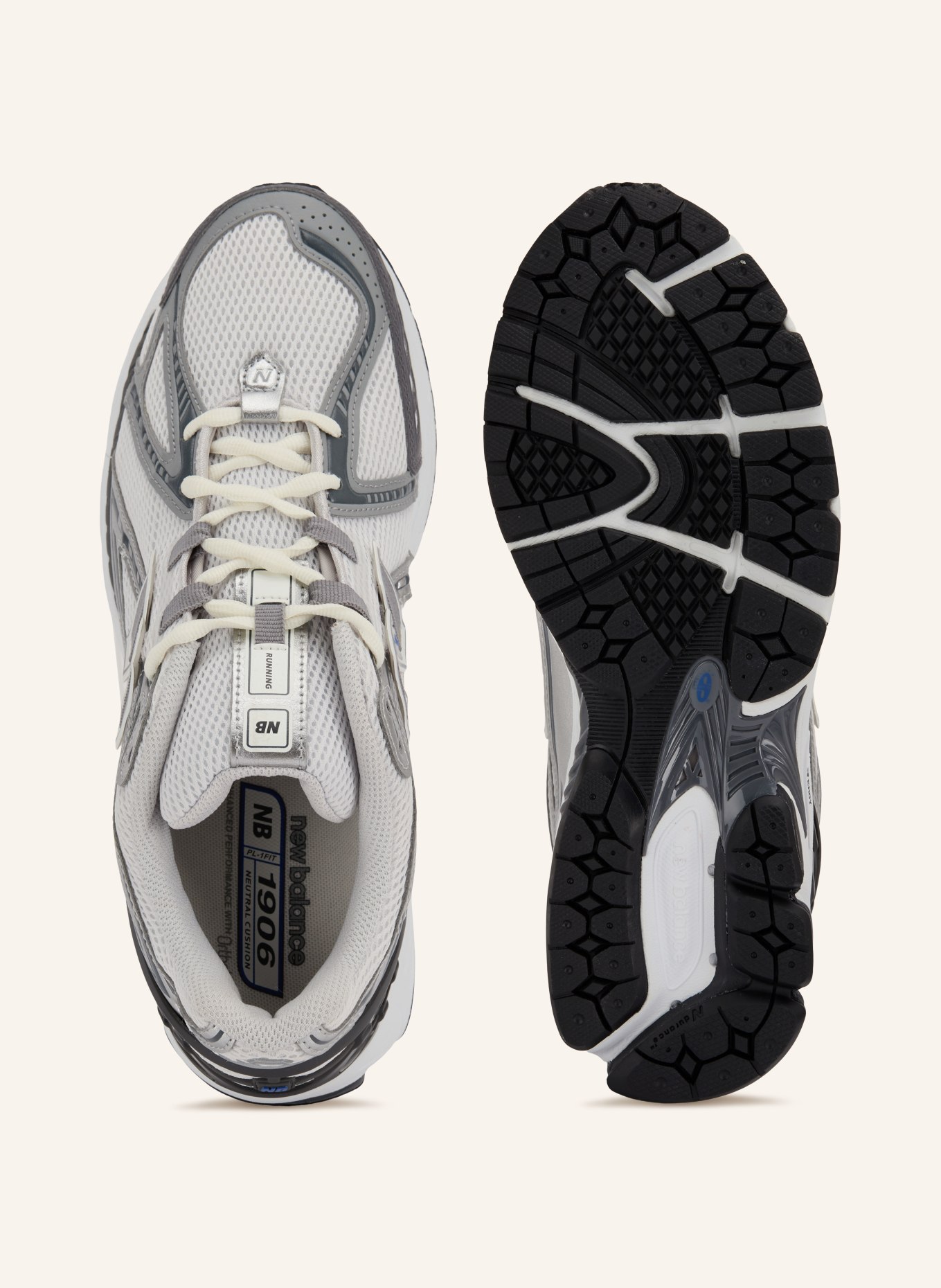 new balance Sneakersy 1906: BÍLÁ / STŘÍBRNÁ / TMAVĚ ŠEDÁ
