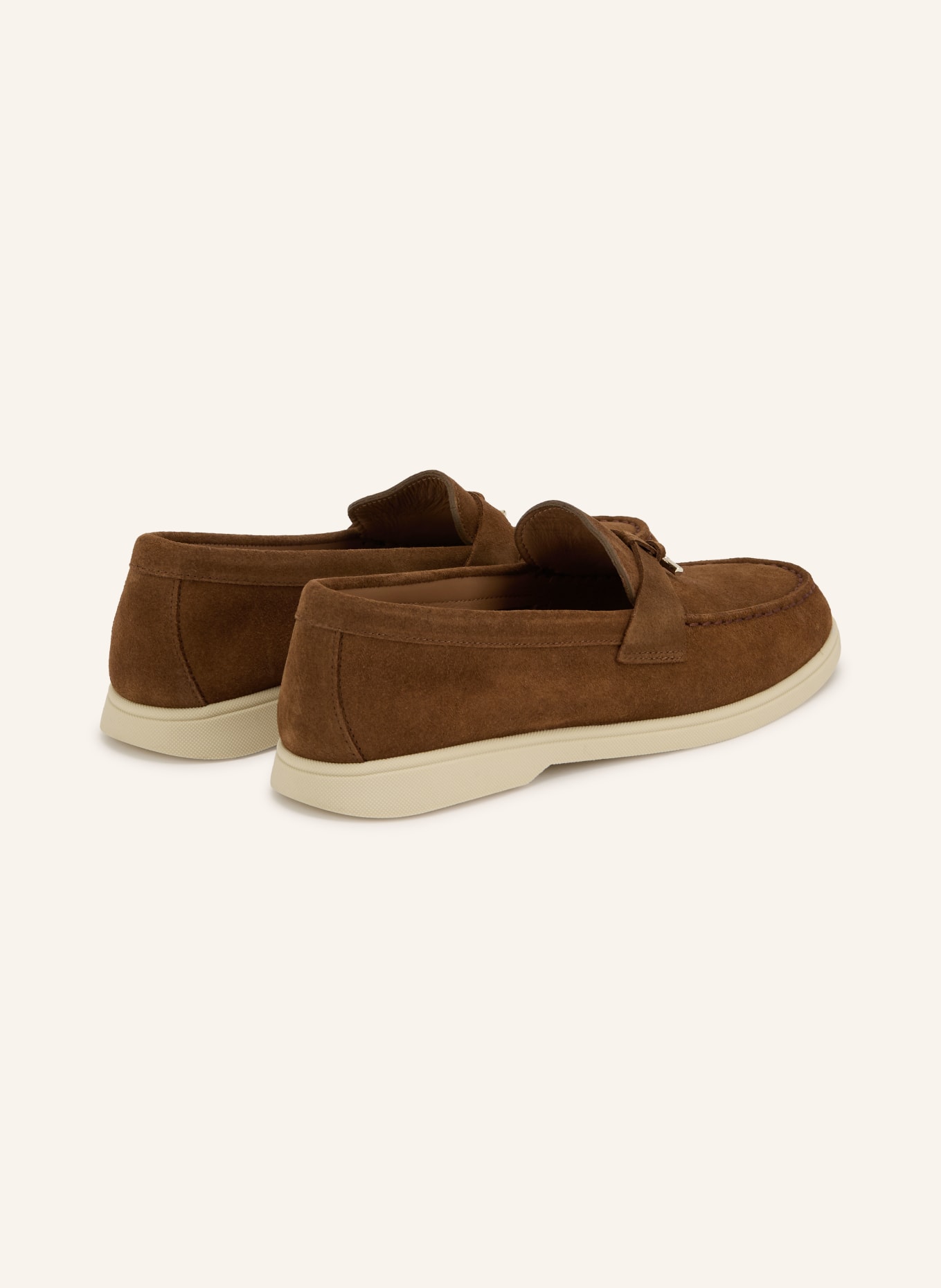 BOSS SIENNE Loafers: BROWN / GOLD