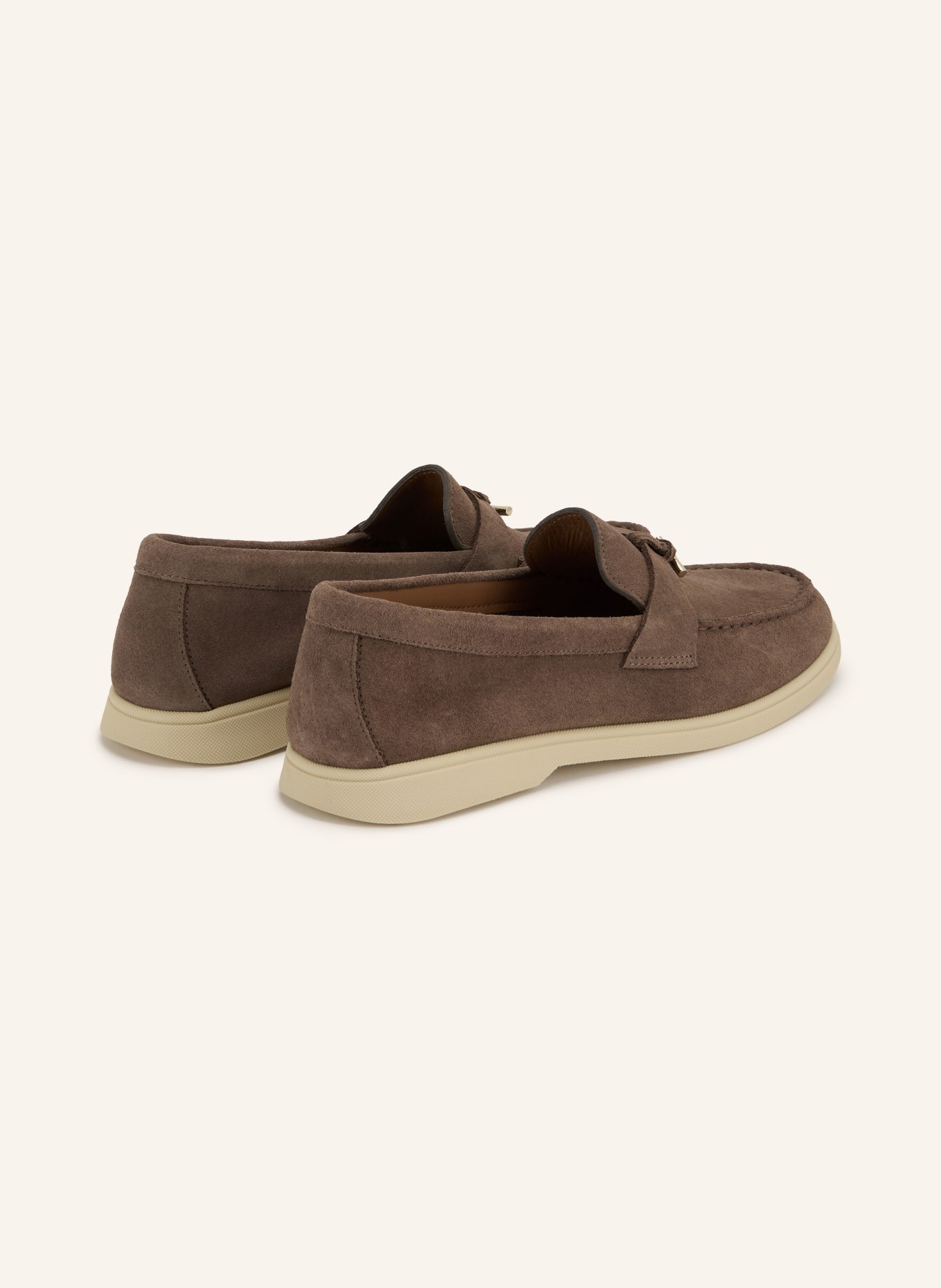 BOSS SIENNE Loafers: DARK BROWN / GOLD