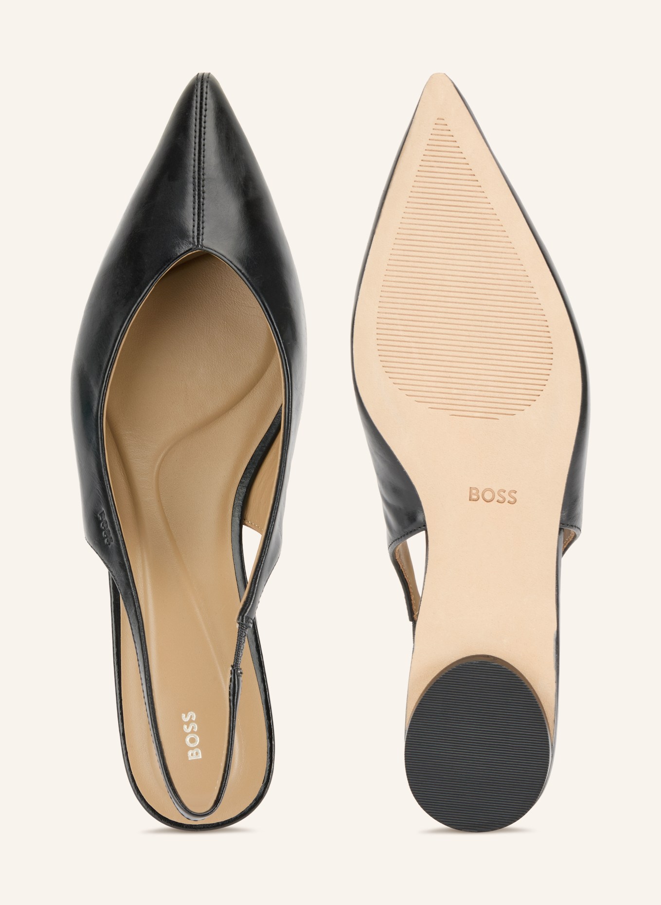 BOSS Slingback-ballerina's MIAH: ZWART