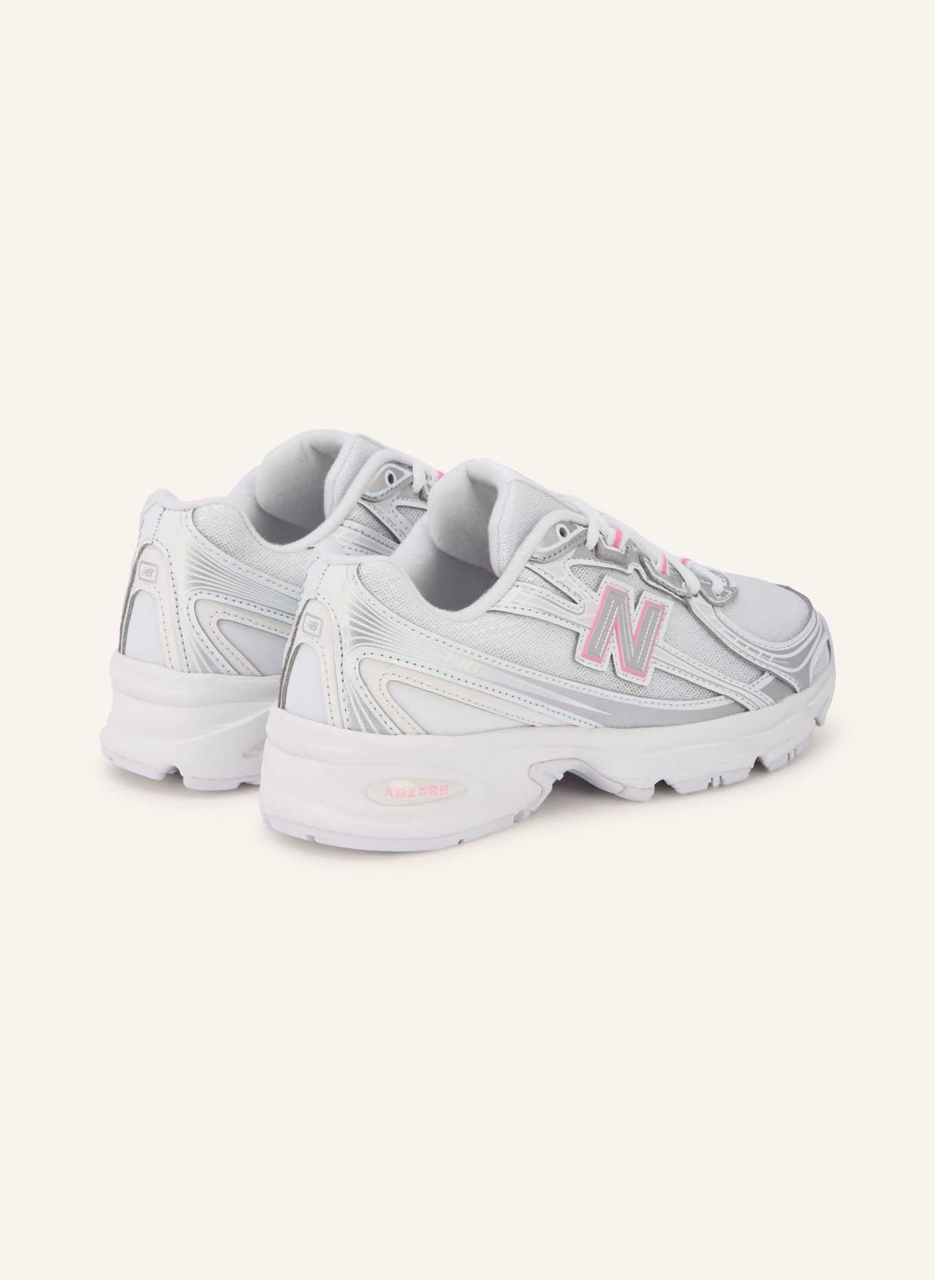 new balance Sneakers 740: BLANC / ARGENT / ROSE FUCHSIA