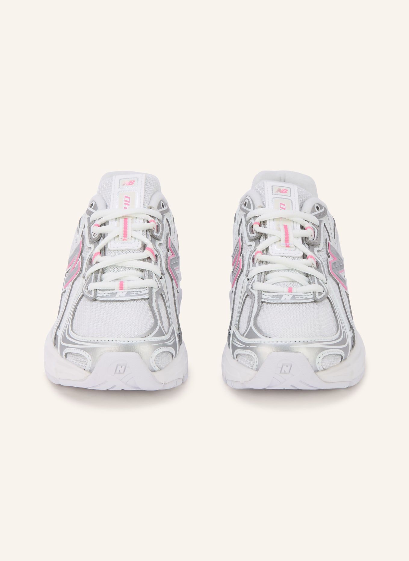 new balance Sneakers 740: BLANC / ARGENT / ROSE FUCHSIA