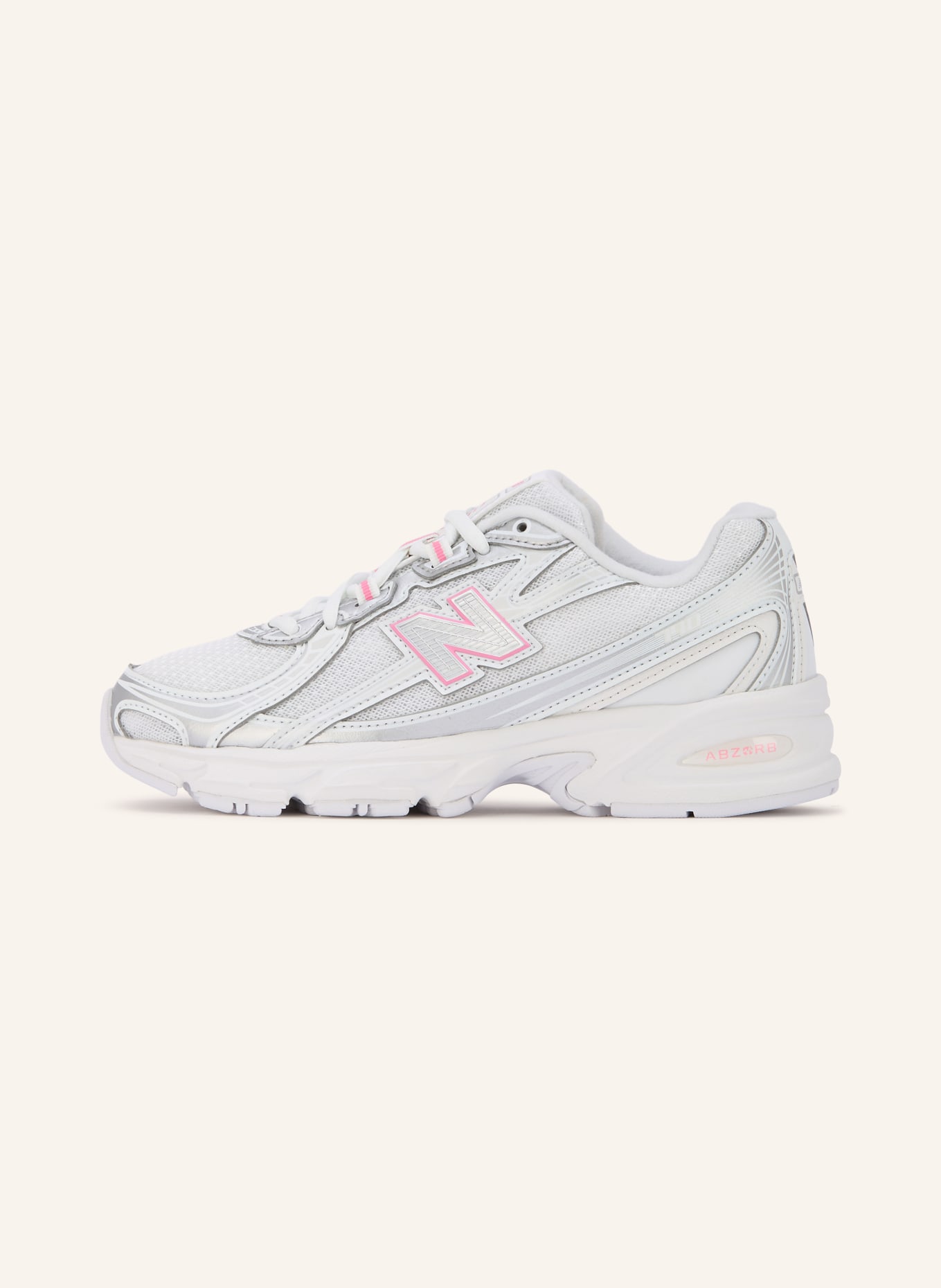 new balance Sneakers 740: BLANC / ARGENT / ROSE FUCHSIA