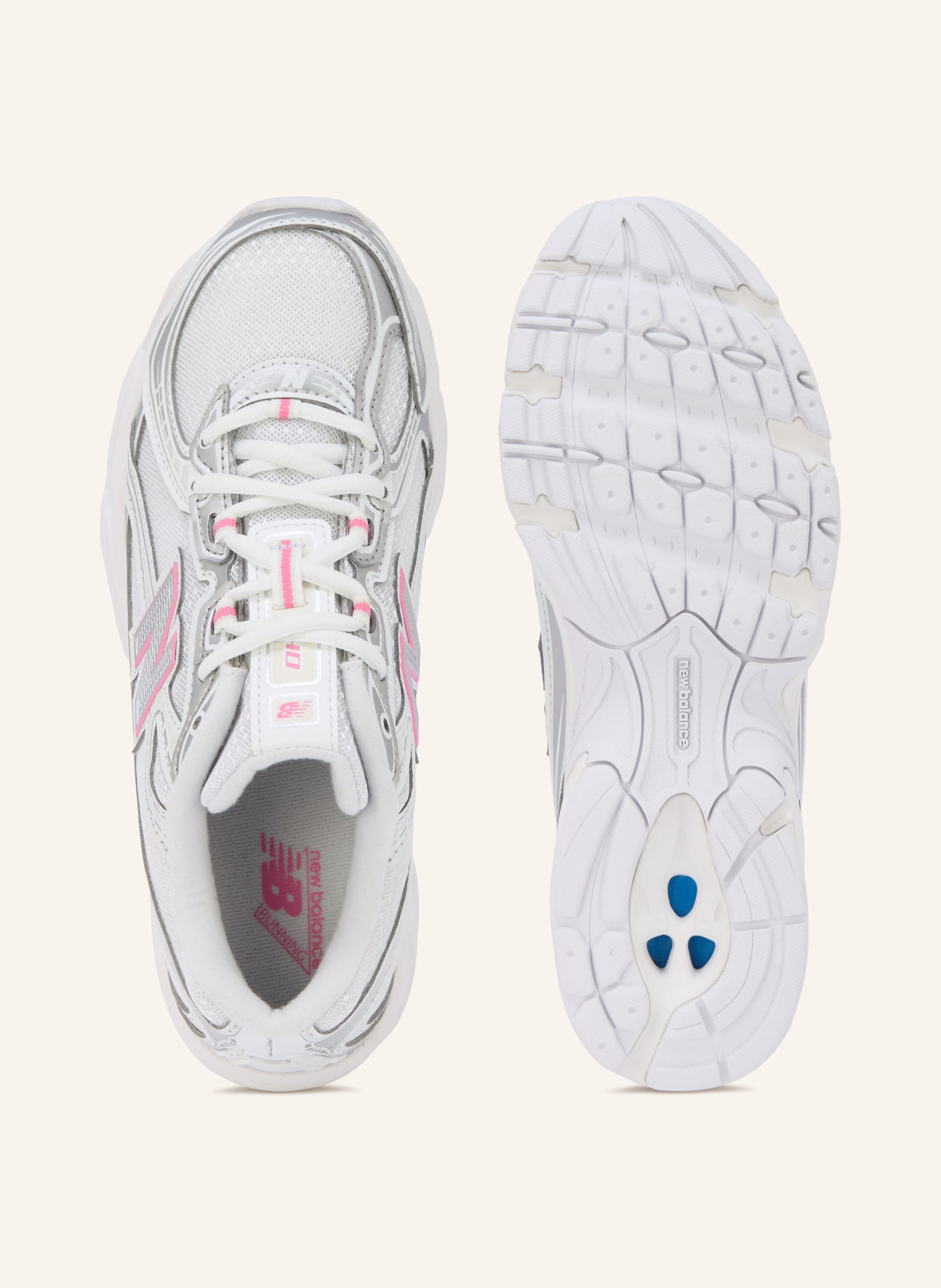 new balance Sneakers 740: BLANC / ARGENT / ROSE FUCHSIA