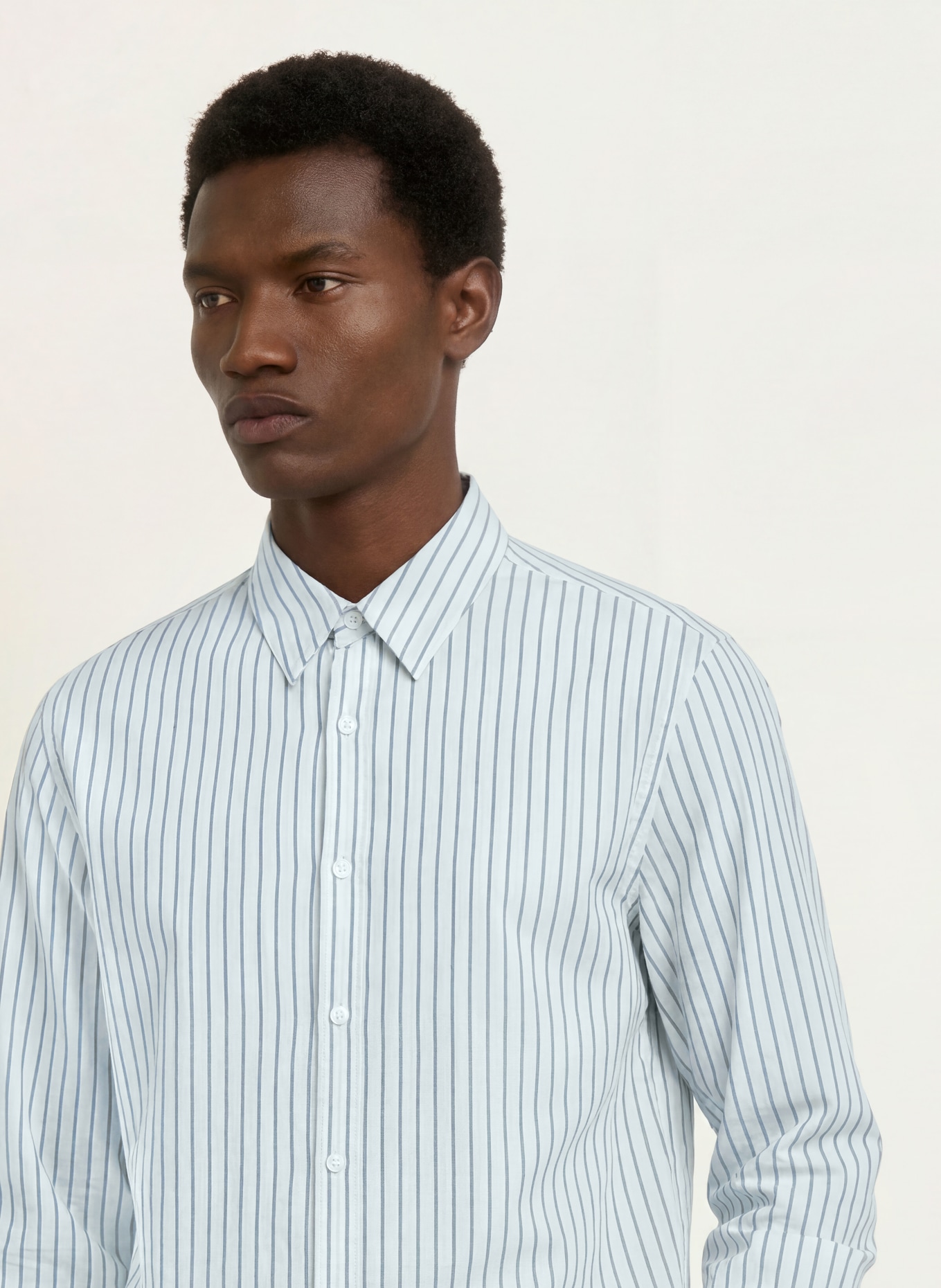 Calvin Klein Easy Fit Shirt: LIGHT BLUE / DARK BLUE