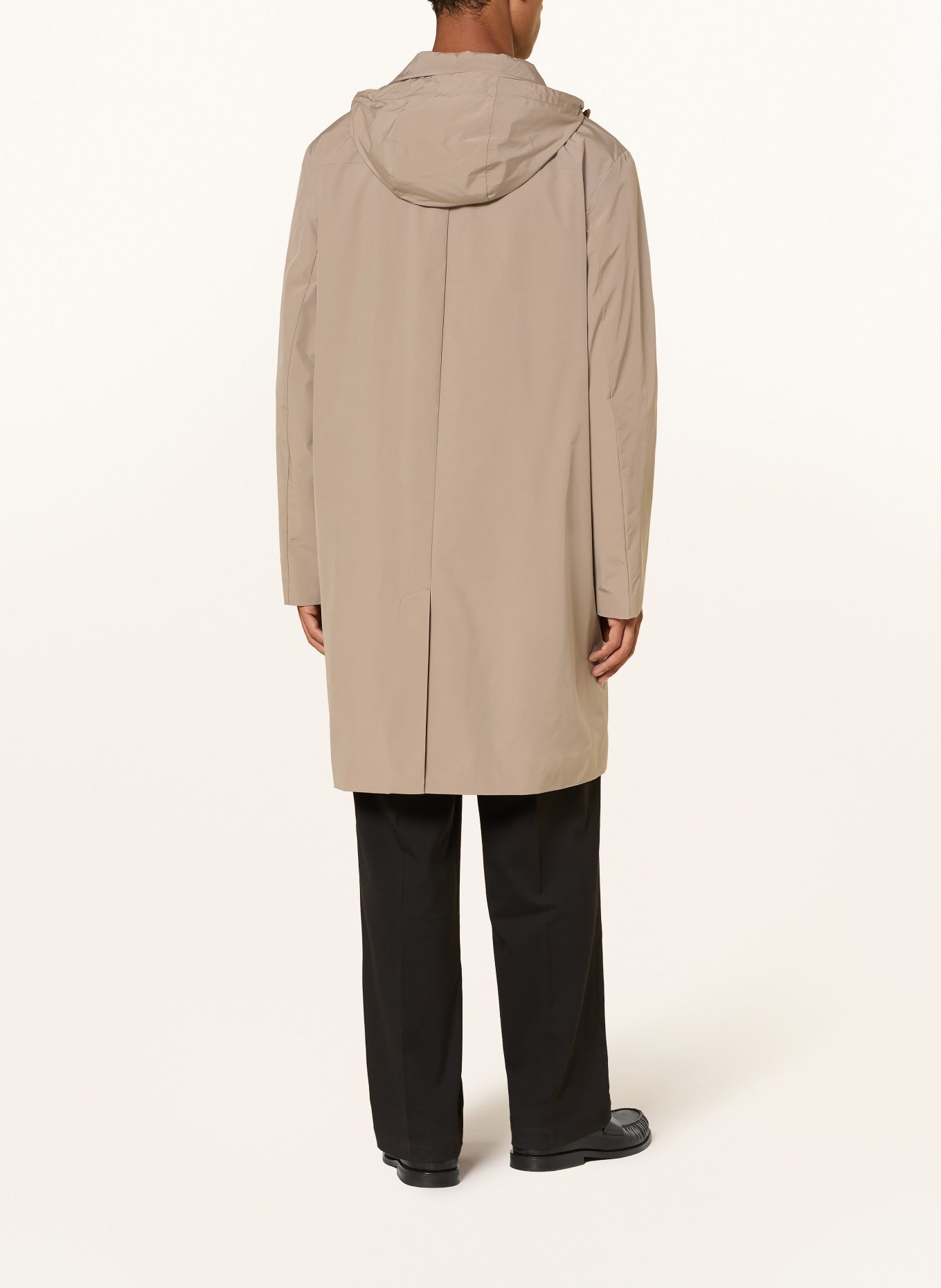 Calvin Klein Coat with detachable hood: BEIGE
