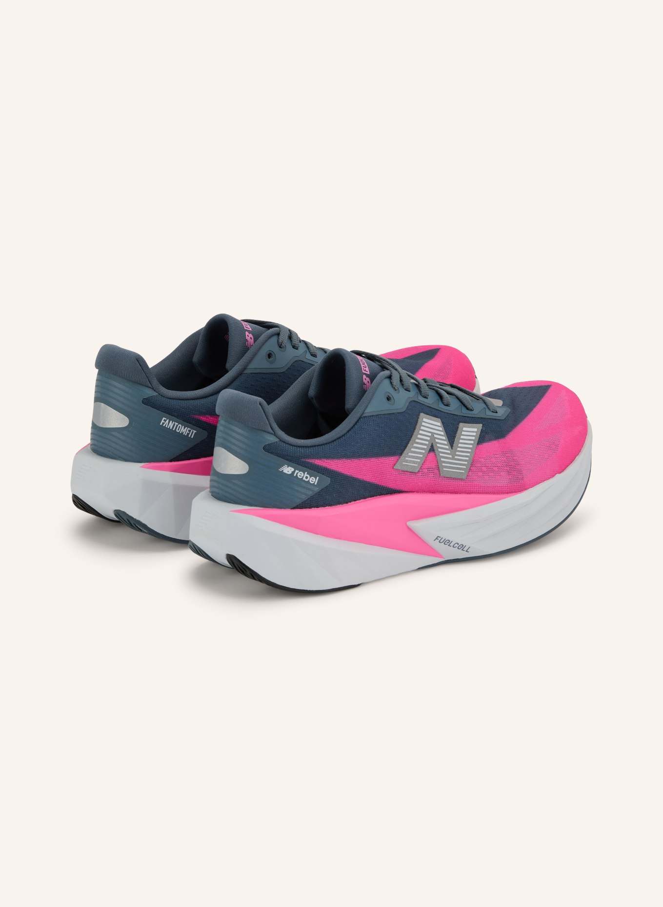 new balance FUELCELL REBEL Running Shoes: NEON PINK / DARK GRAY