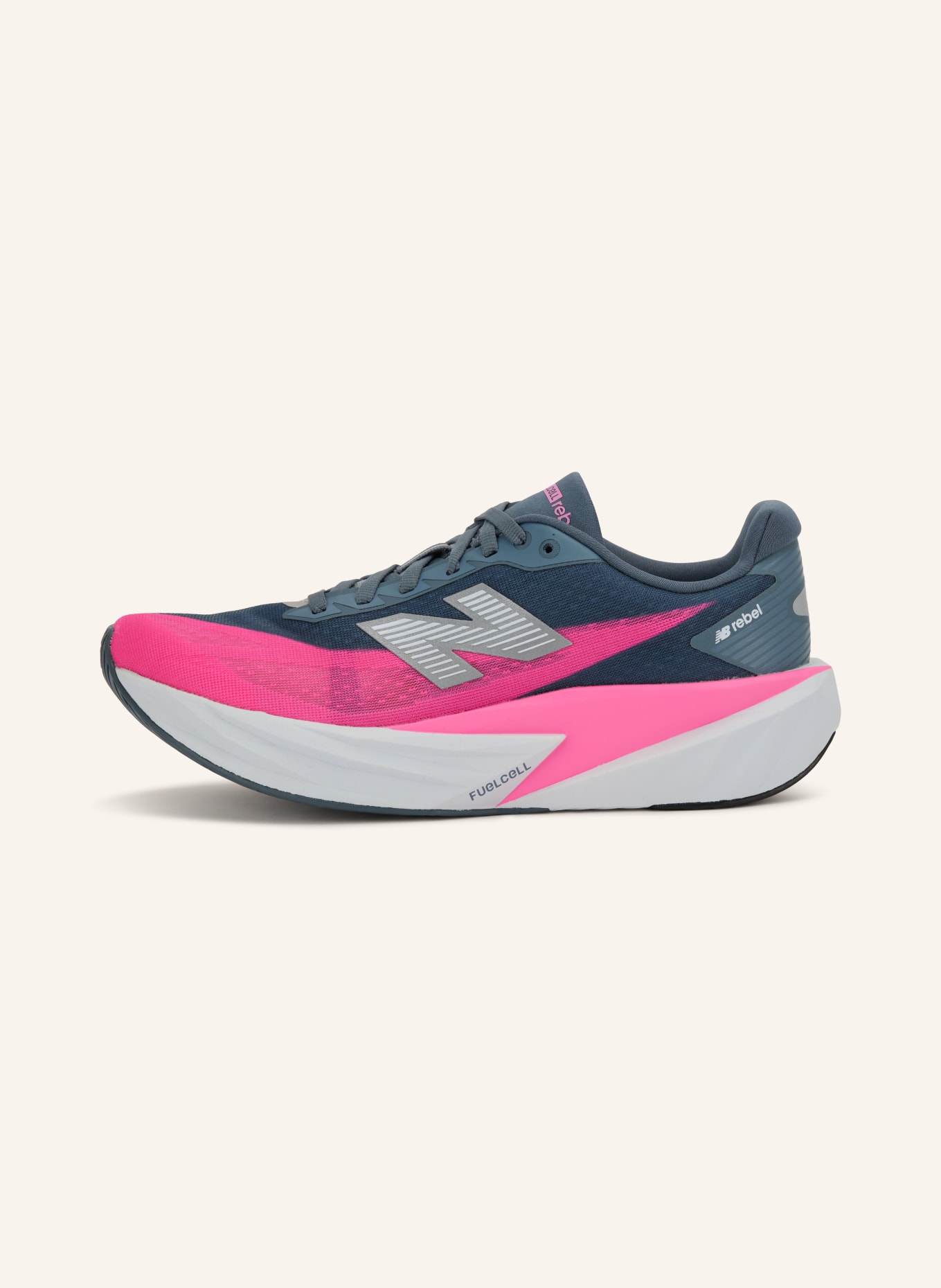 new balance FUELCELL REBEL Running Shoes: NEON PINK / DARK GRAY