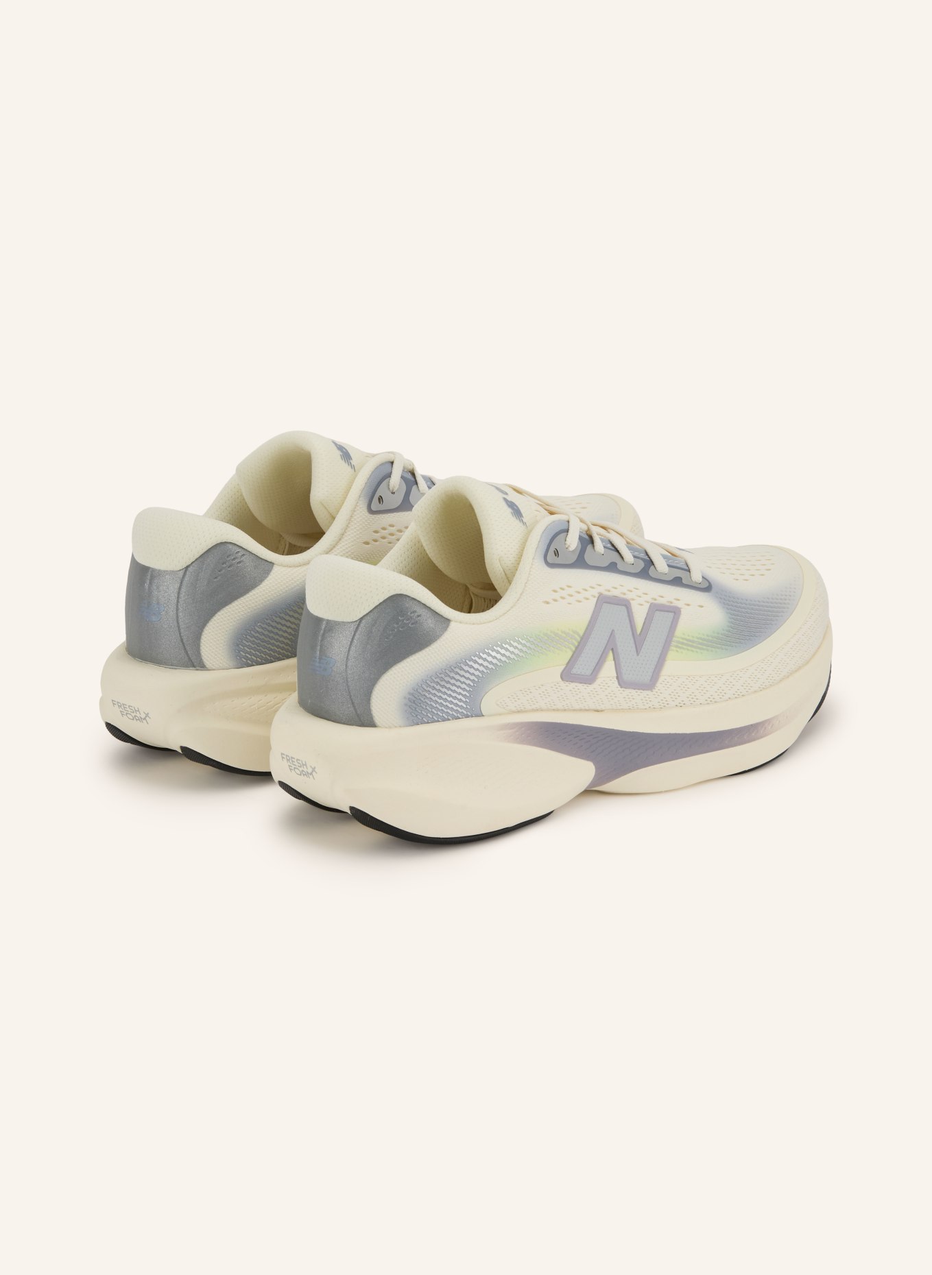 new balance ELLIPSE Running Shoes: WHITE / GRAY / NEON GREEN