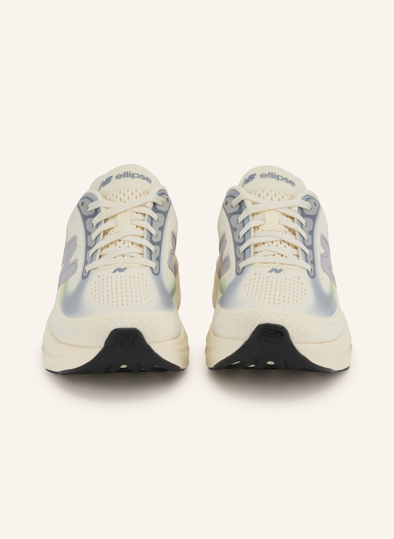 new balance ELLIPSE Running Shoes: WHITE / GRAY / NEON GREEN