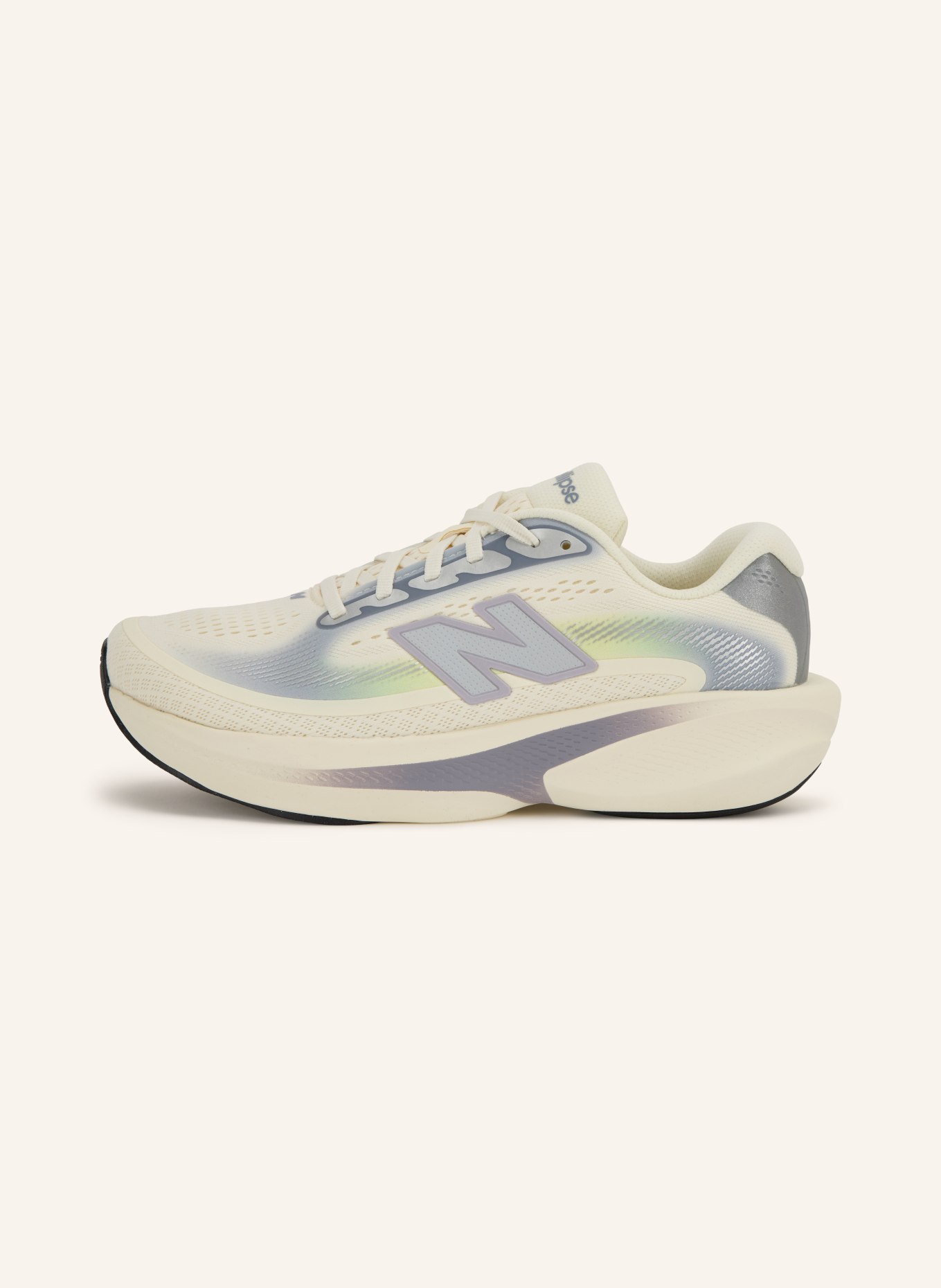 new balance ELLIPSE Running Shoes: WHITE / GRAY / NEON GREEN