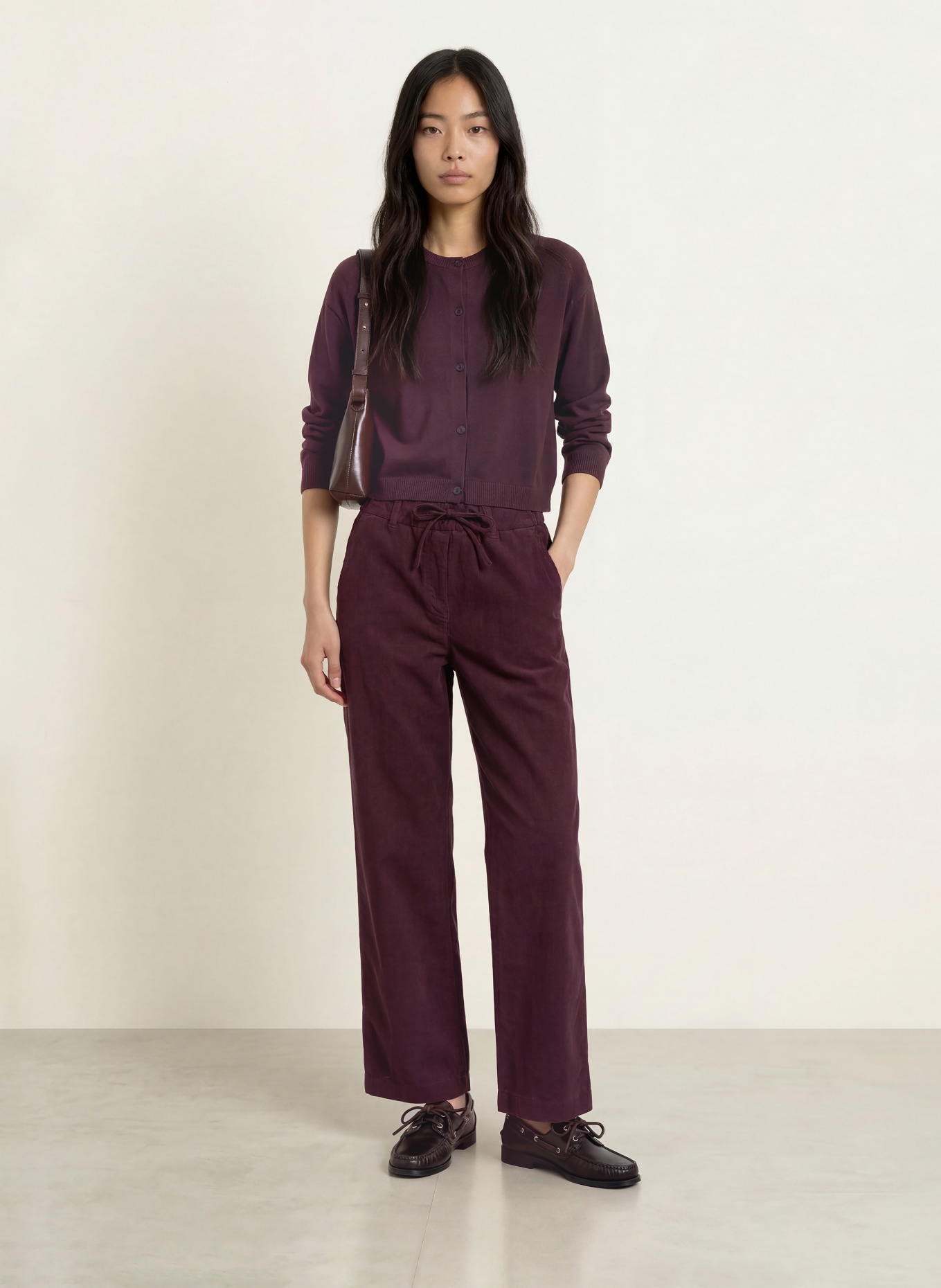 BRAX Cordbroek MAINE: DONKERROOD