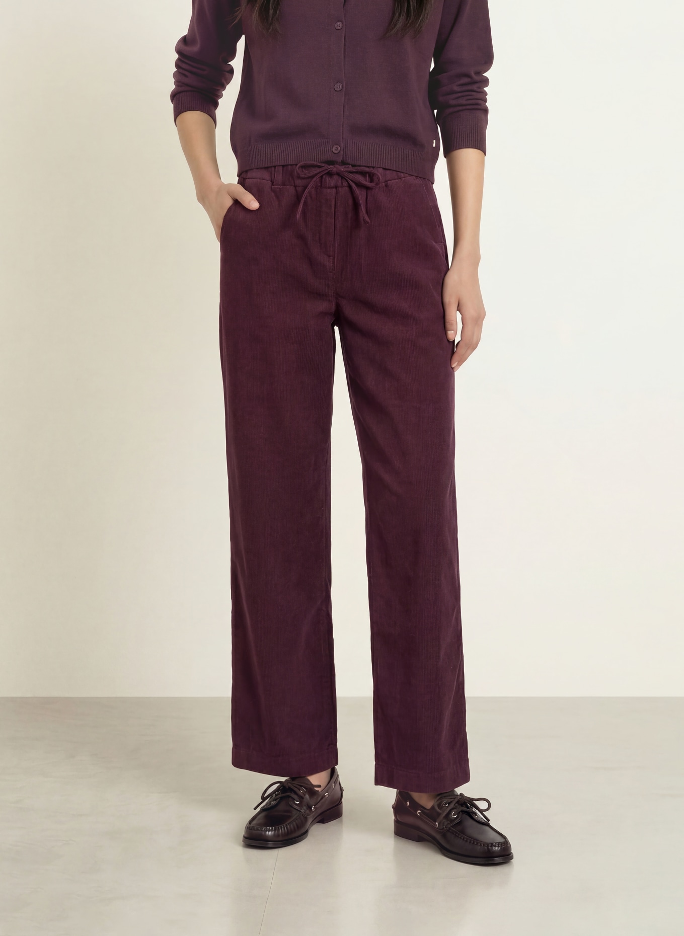 BRAX Cordbroek MAINE: DONKERROOD