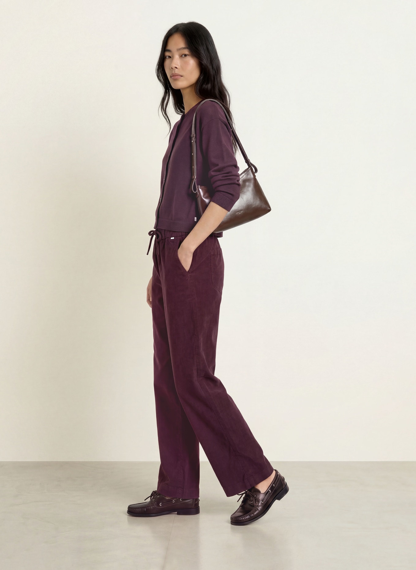 BRAX Cordbroek MAINE: DONKERROOD