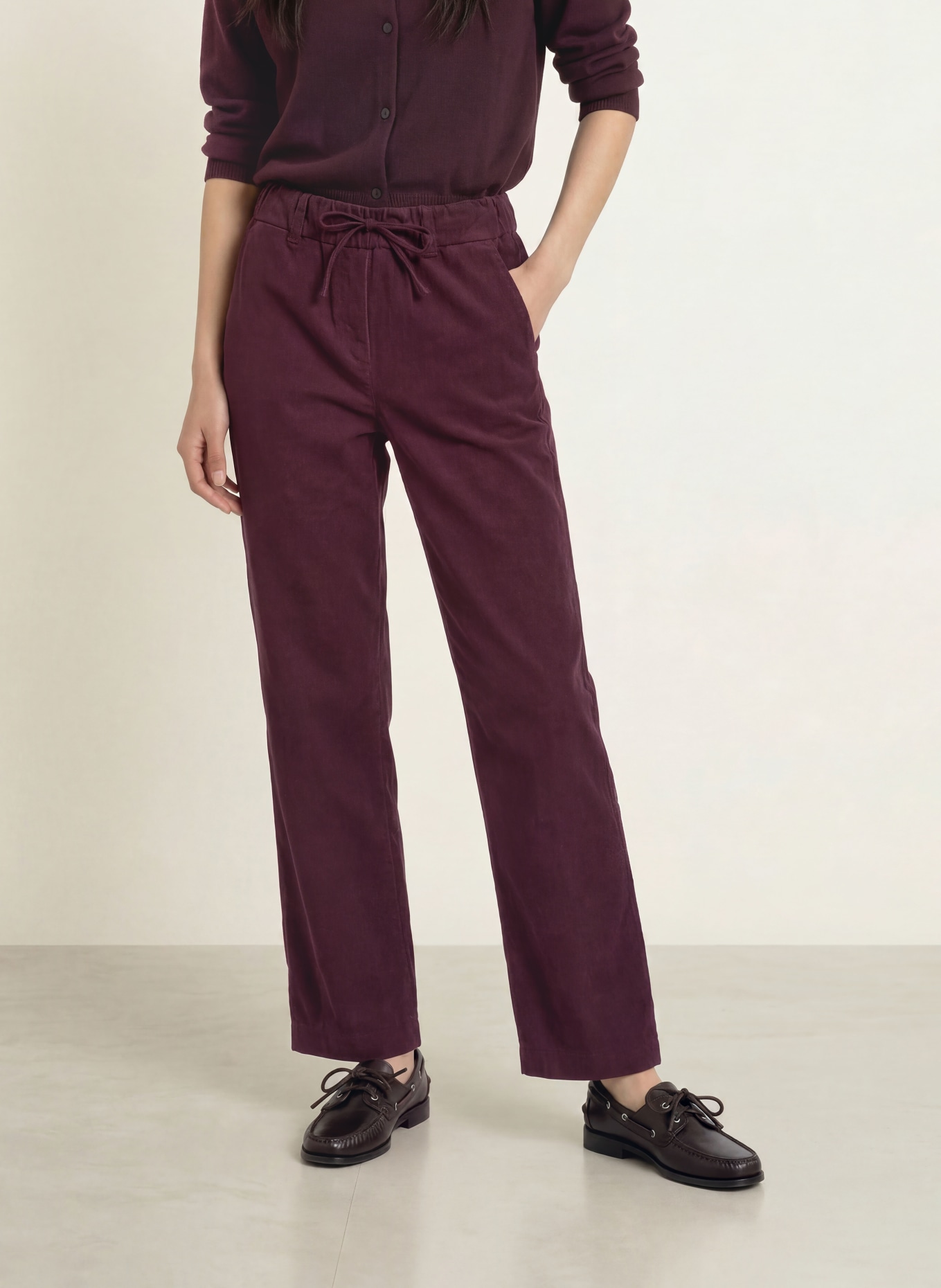 BRAX Cordbroek MAINE: DONKERROOD