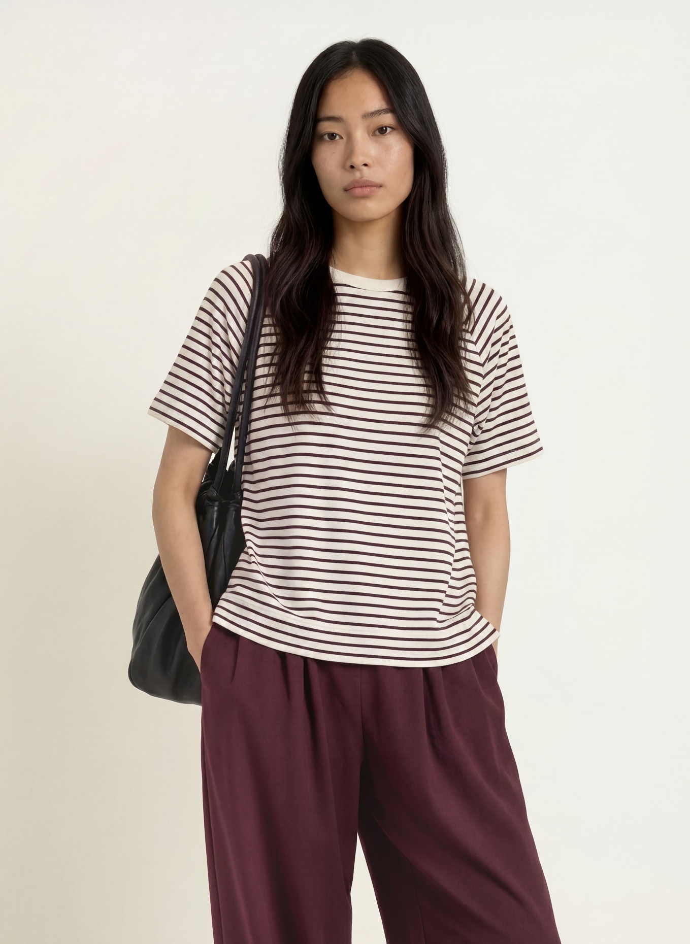 BRAX T-shirt BAILEE: WIT / ZWART