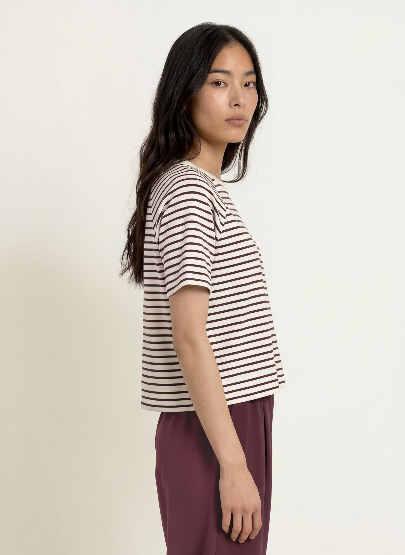 BRAX T-shirt BAILEE: WIT / ZWART