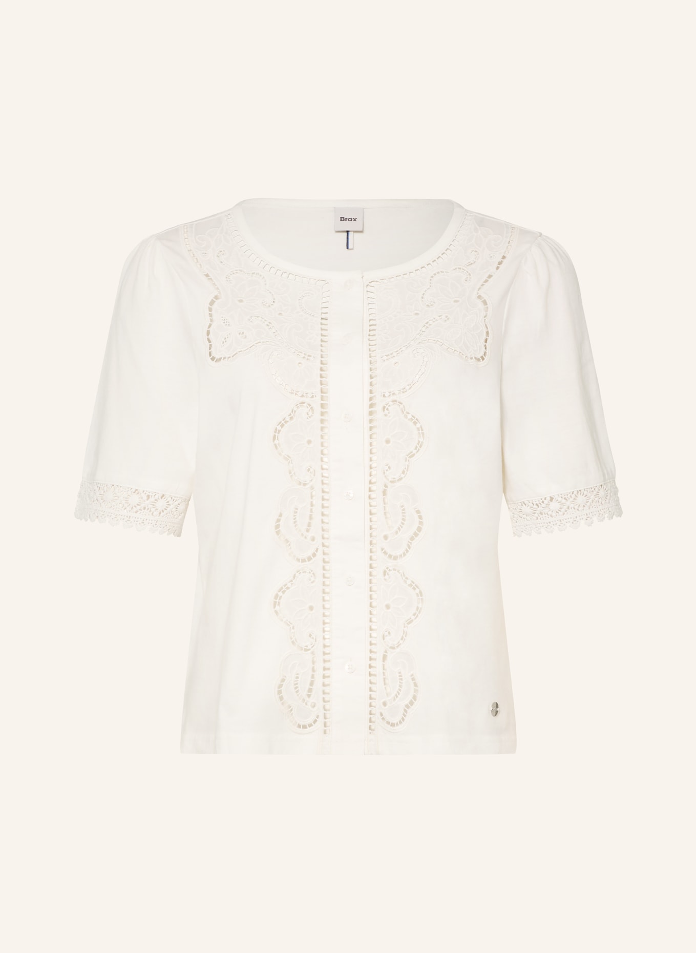 BRAX Jerseybluse CELINA S mit Spitze: CREME