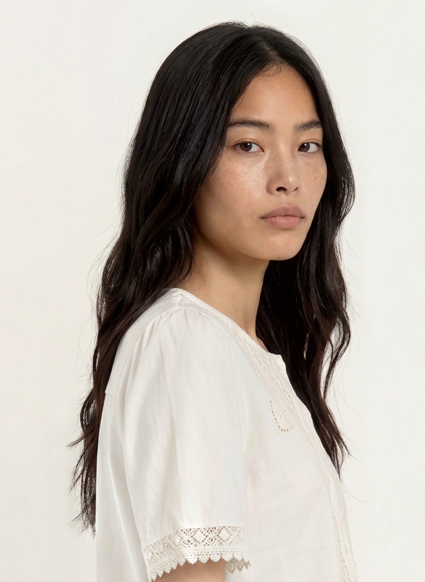 BRAX Jerseybluse CELINA S mit Spitze: CREME
