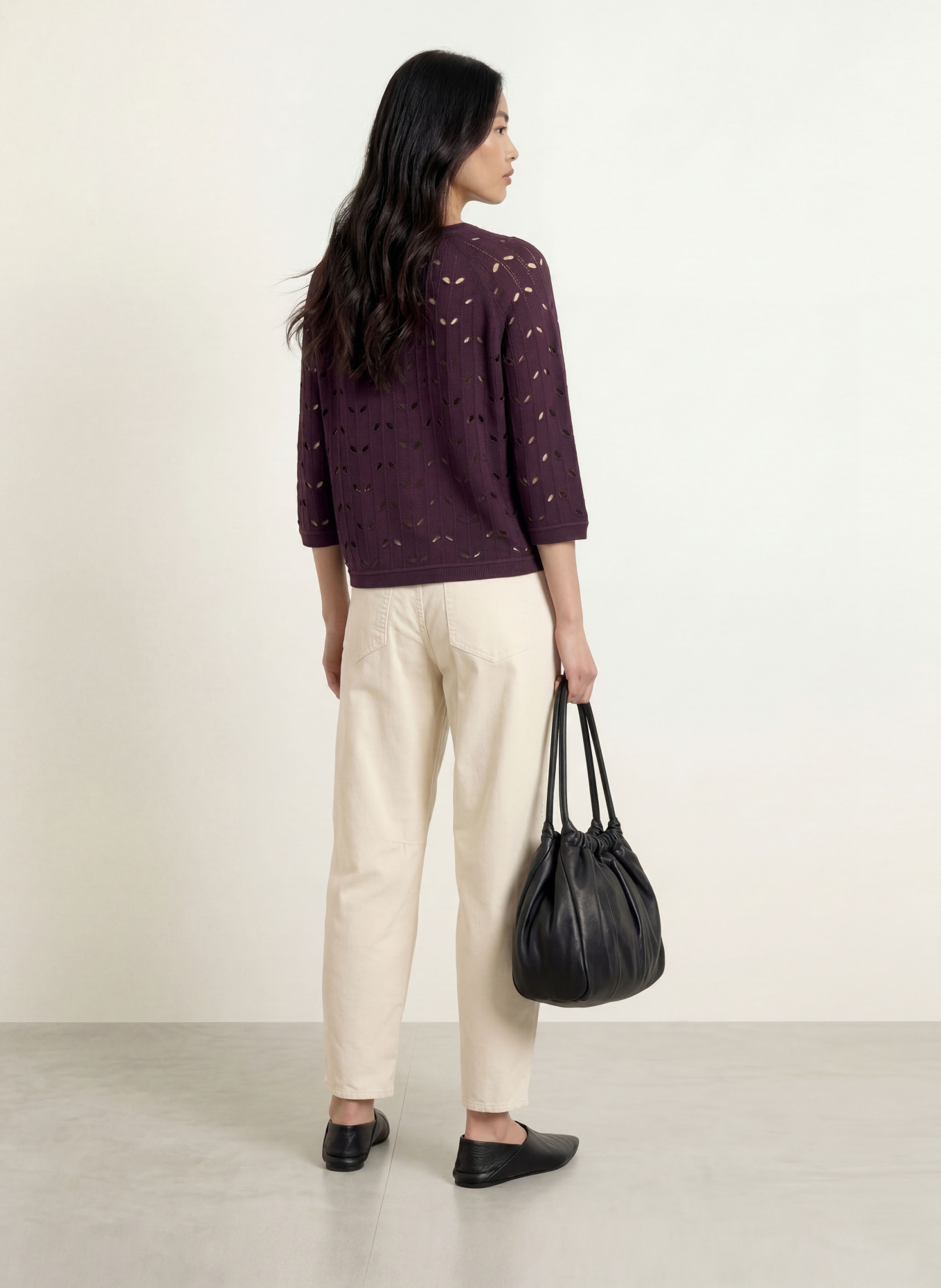 BRAX Pullover NALA mit 3/4-Arm: DUNKELROT