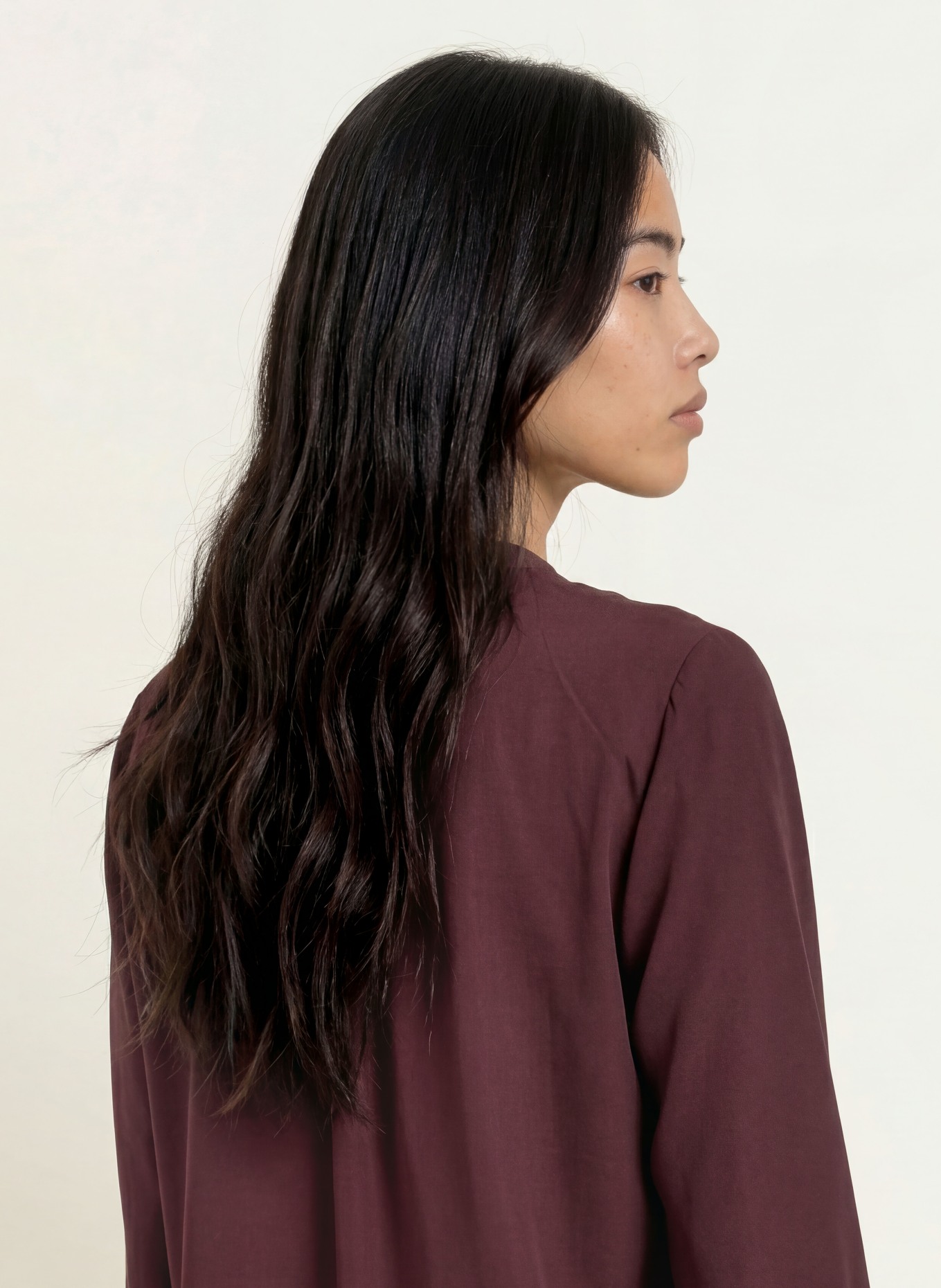 BRAX VIVE-blouse met volants: DONKERROOD