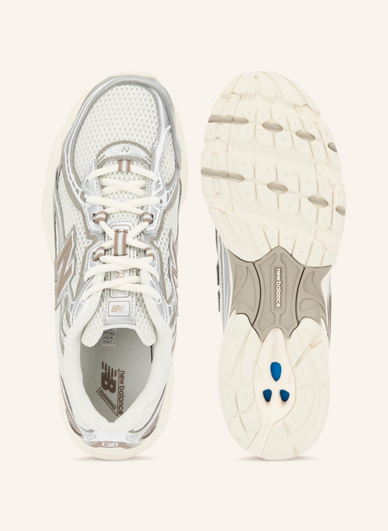 new balance Sneaker 740: ECRU / SILBER / TAUPE