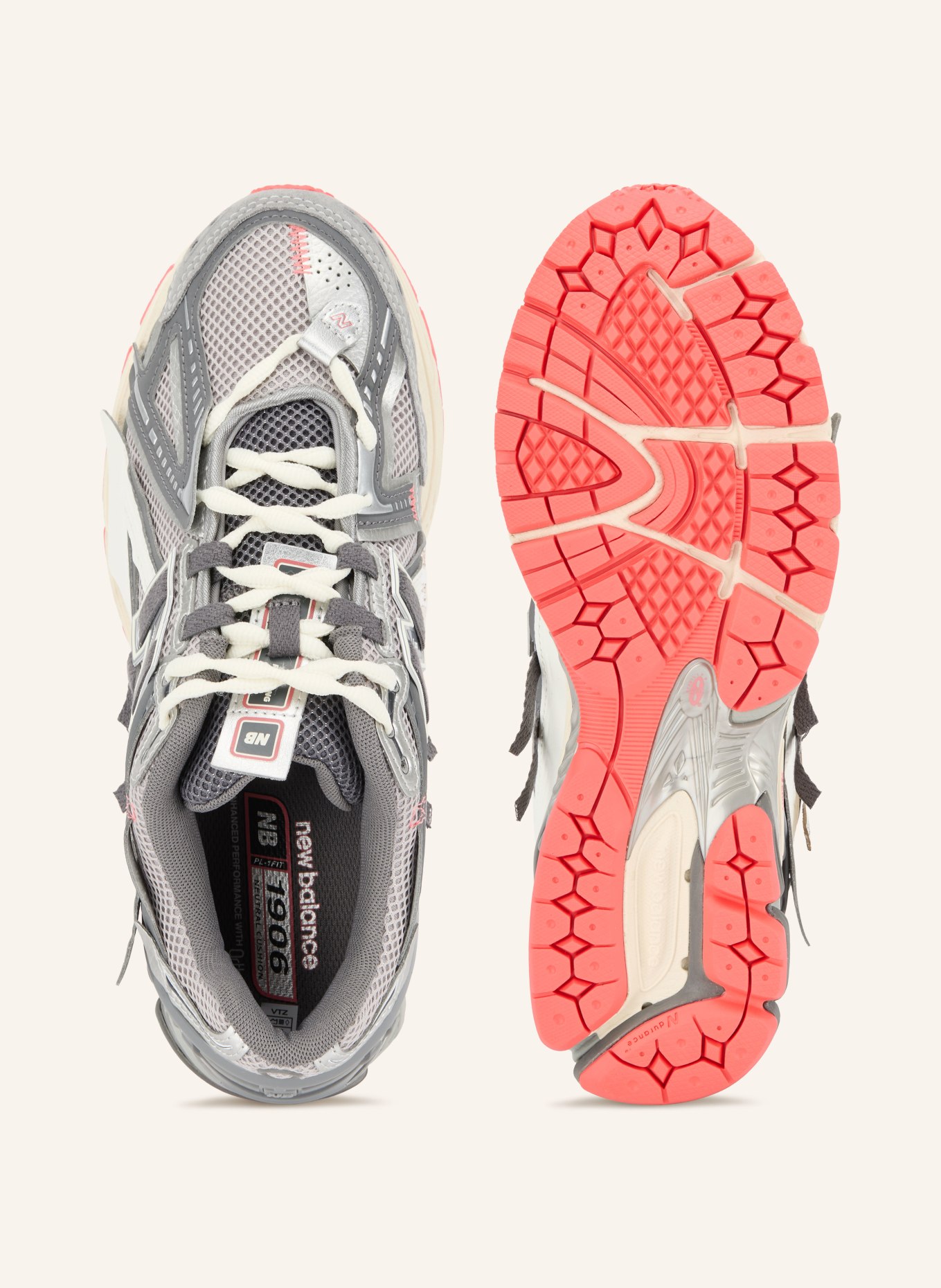 new balance Sneakers 1906A: GRIS / ARGENT / BLANC