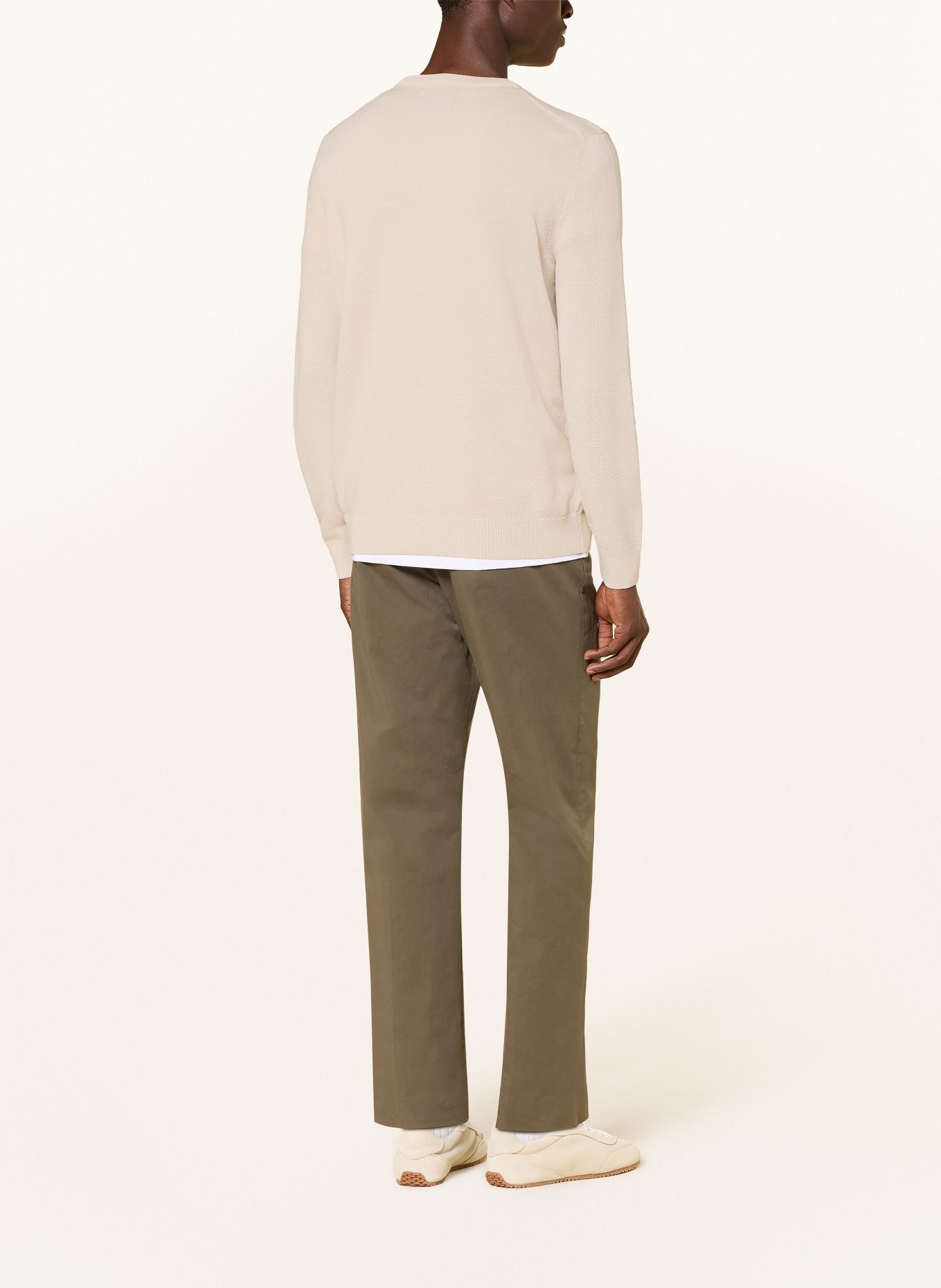 Marc O'Polo Piqué-Pullover: HELLBRAUN