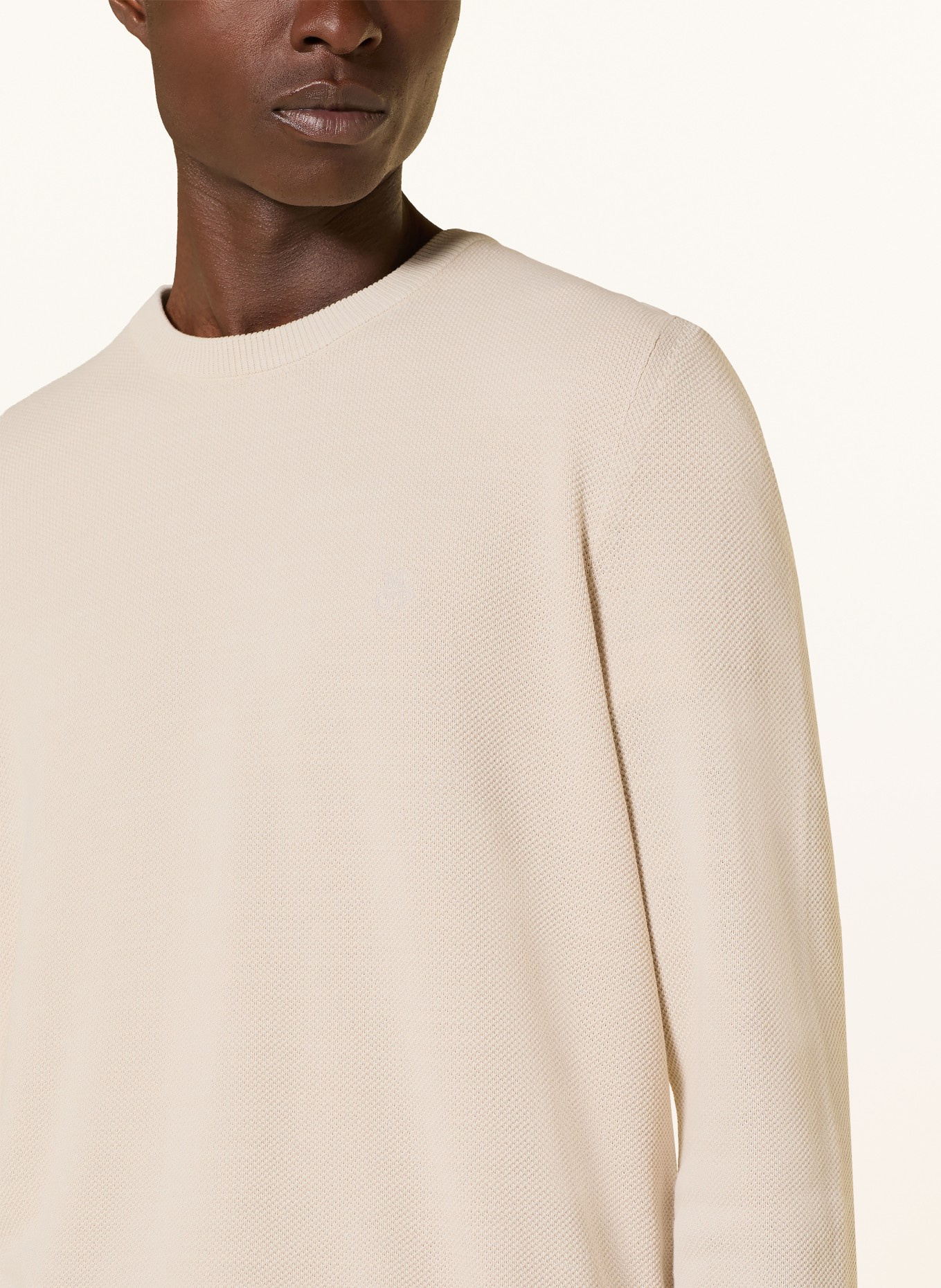 Marc O'Polo Piqué-Pullover: HELLBRAUN