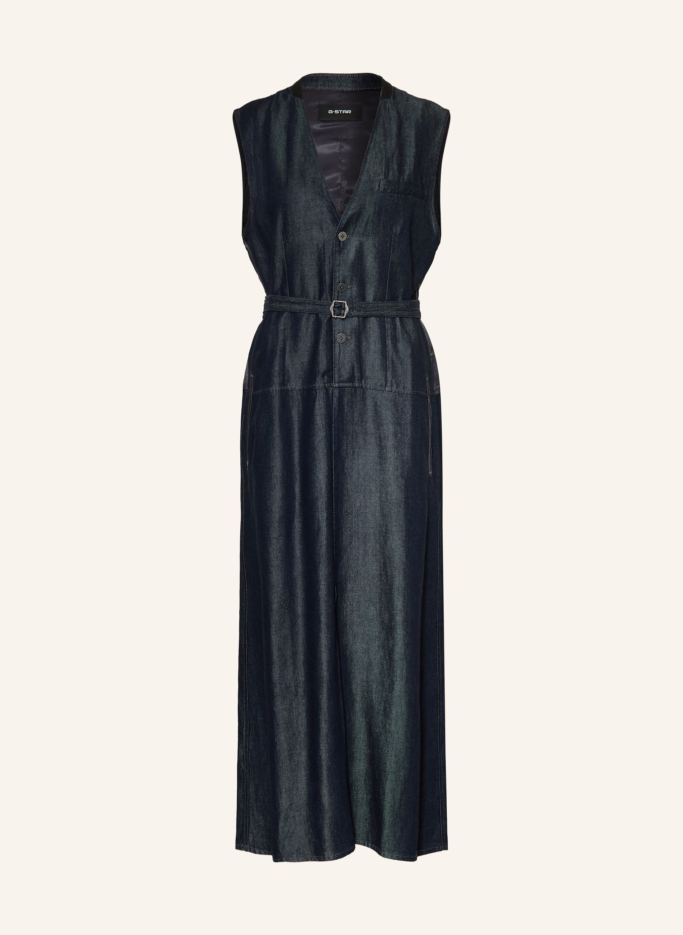G-Star Mixed-fabric dress: DARK BLUE