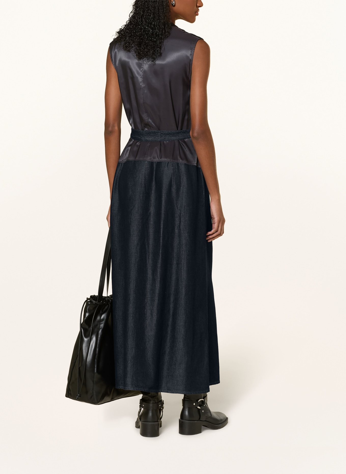 G-Star Mixed-fabric dress: DARK BLUE