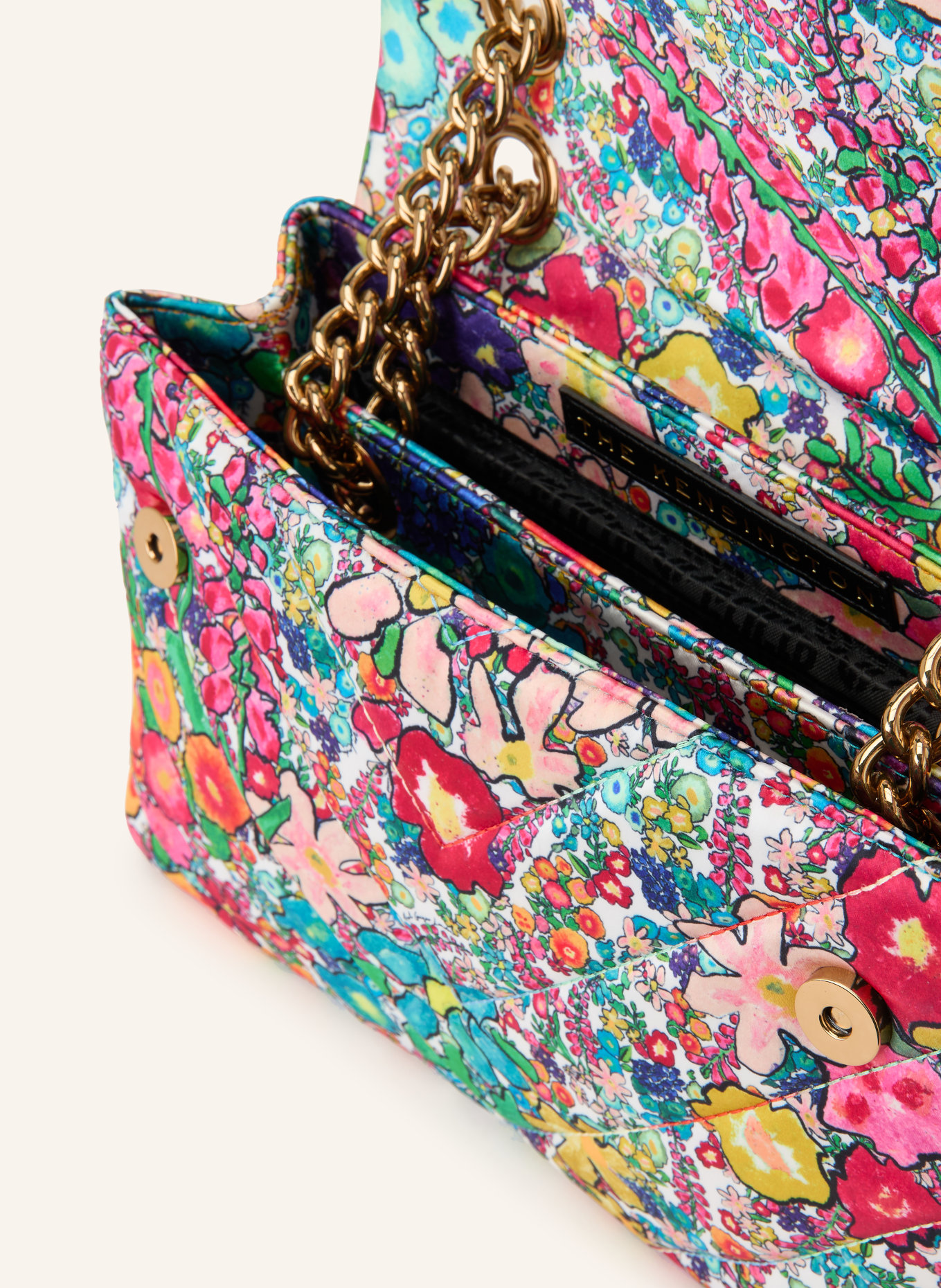KURT GEIGER KENSINGTON Crossbody Bag with Rhinestones: PINK / ORANGE / GREEN