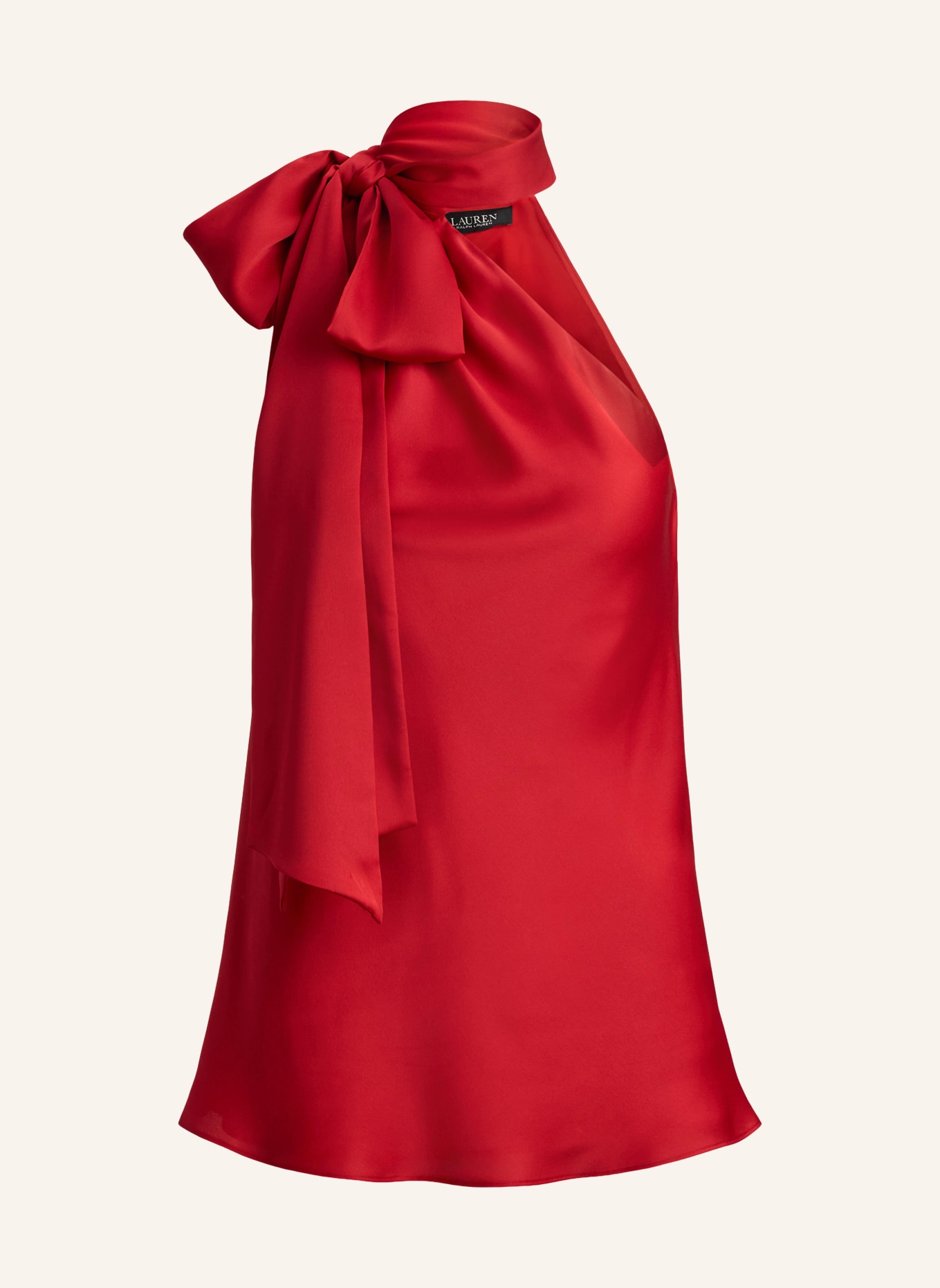 LAUREN RALPH LAUREN Satin slip top: RED