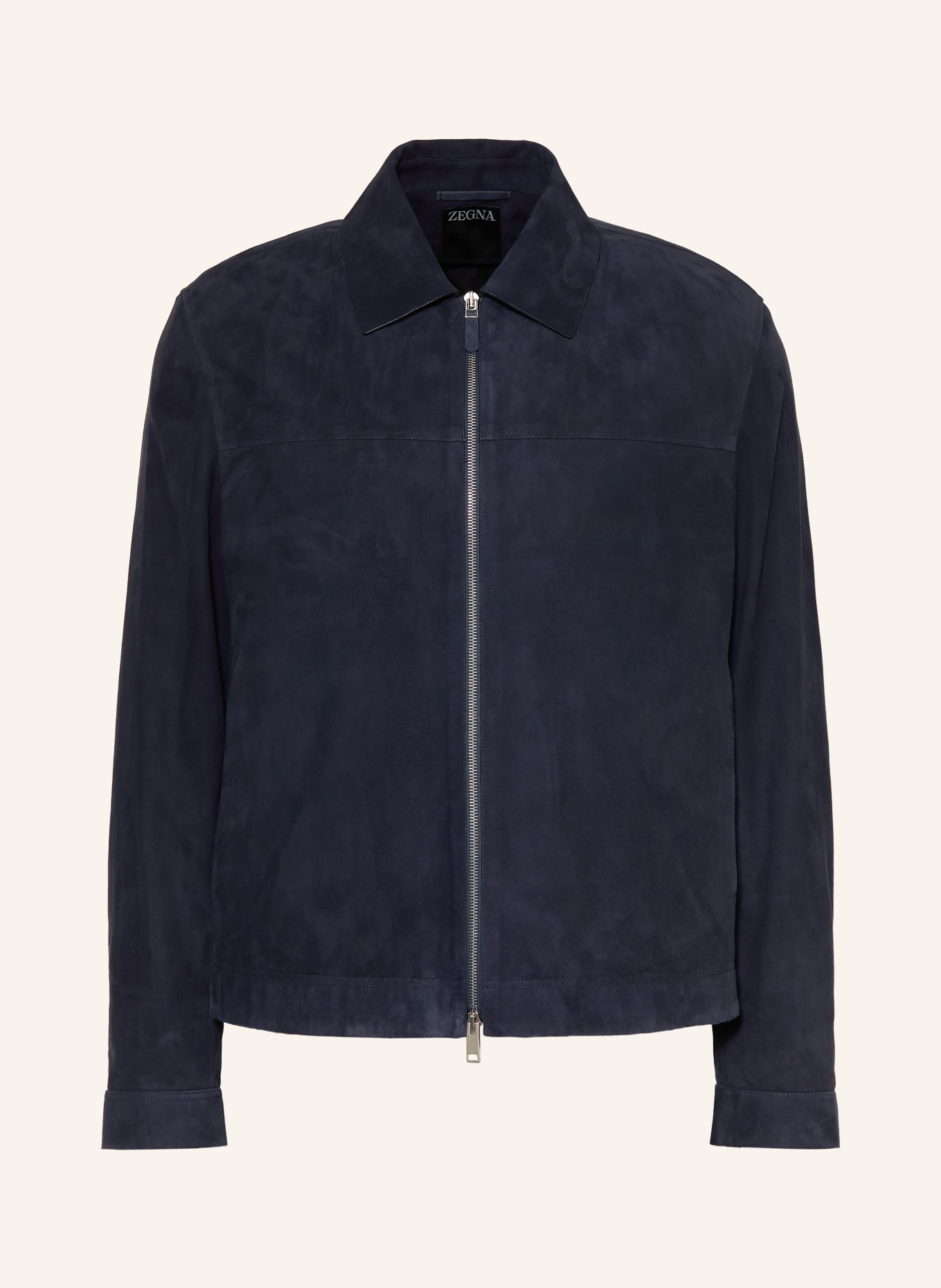 ZEGNA Lederjacke: DUNKELBLAU