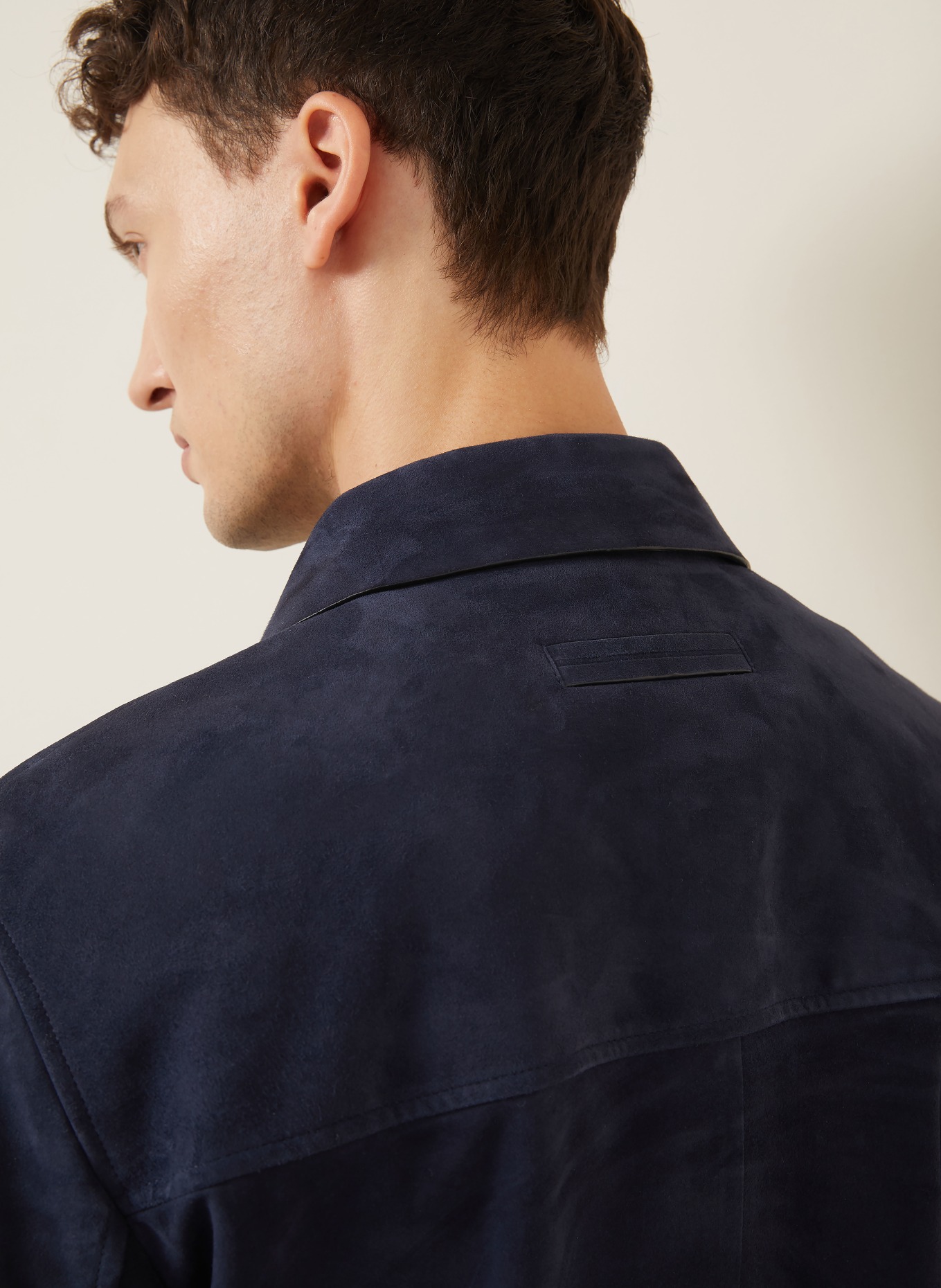 ZEGNA Lederjacke: DUNKELBLAU