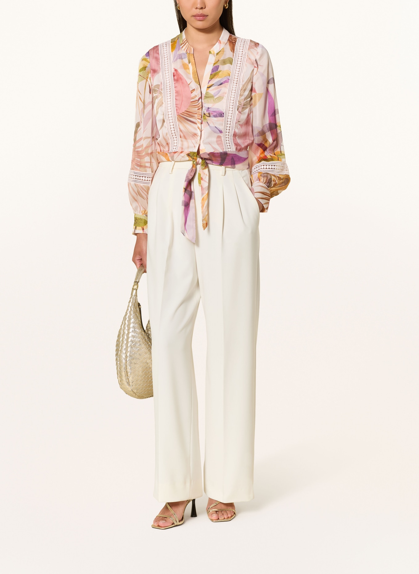 GUESS Bluse ZAHARA: CREME / HELLLILA / HELLROT