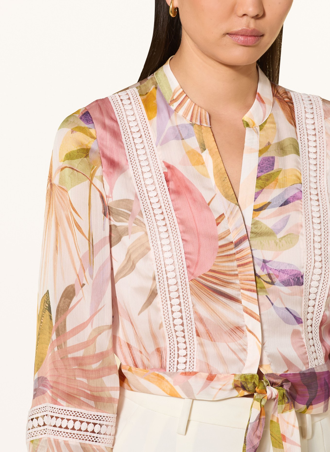 GUESS Bluse ZAHARA: CREME / HELLLILA / HELLROT
