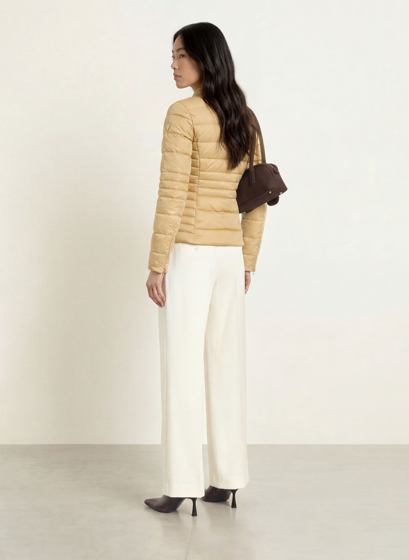 GUESS Quilted Jacket NEW VONA: CAMEL