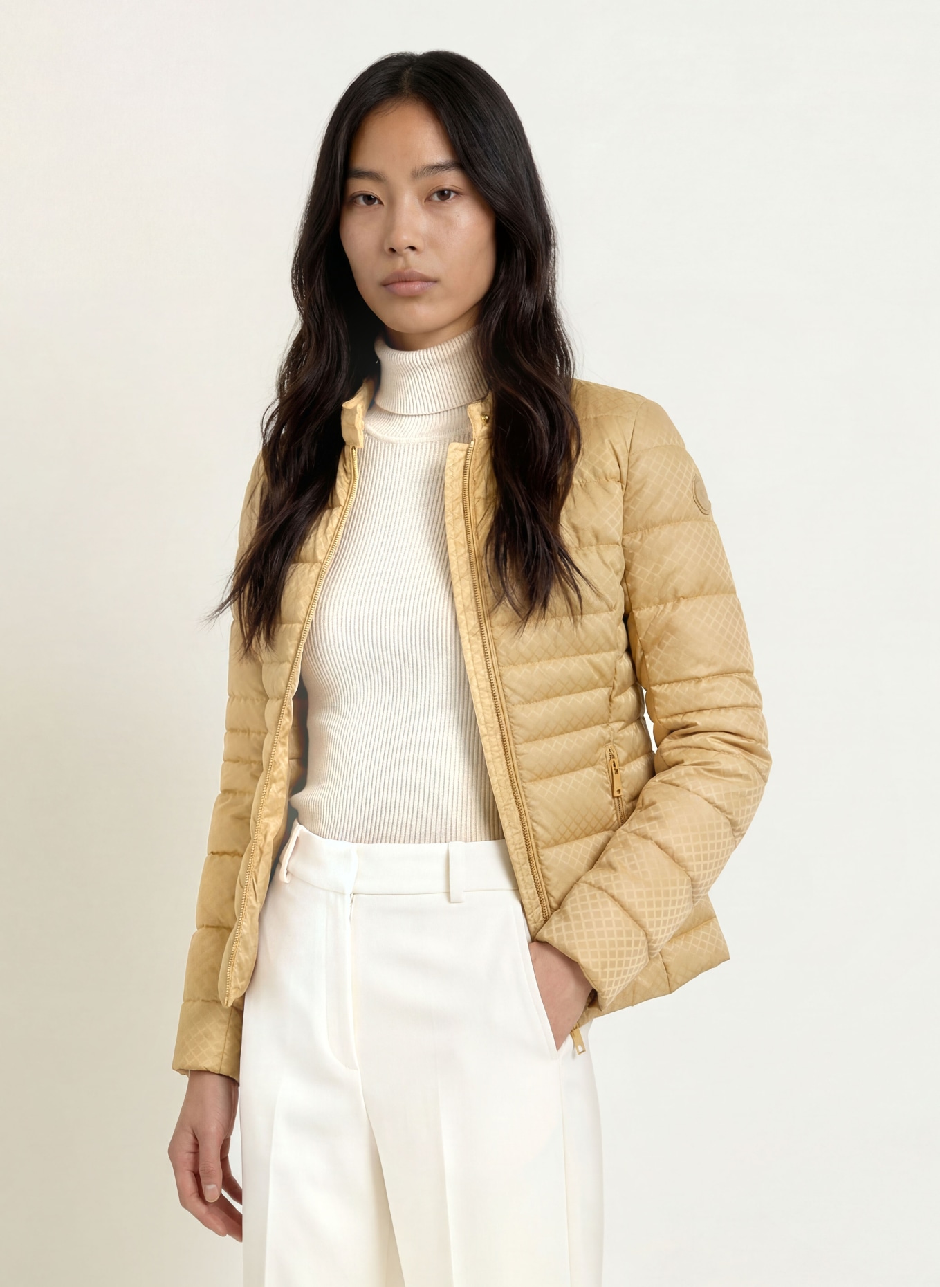 GUESS Quilted Jacket NEW VONA: CAMEL