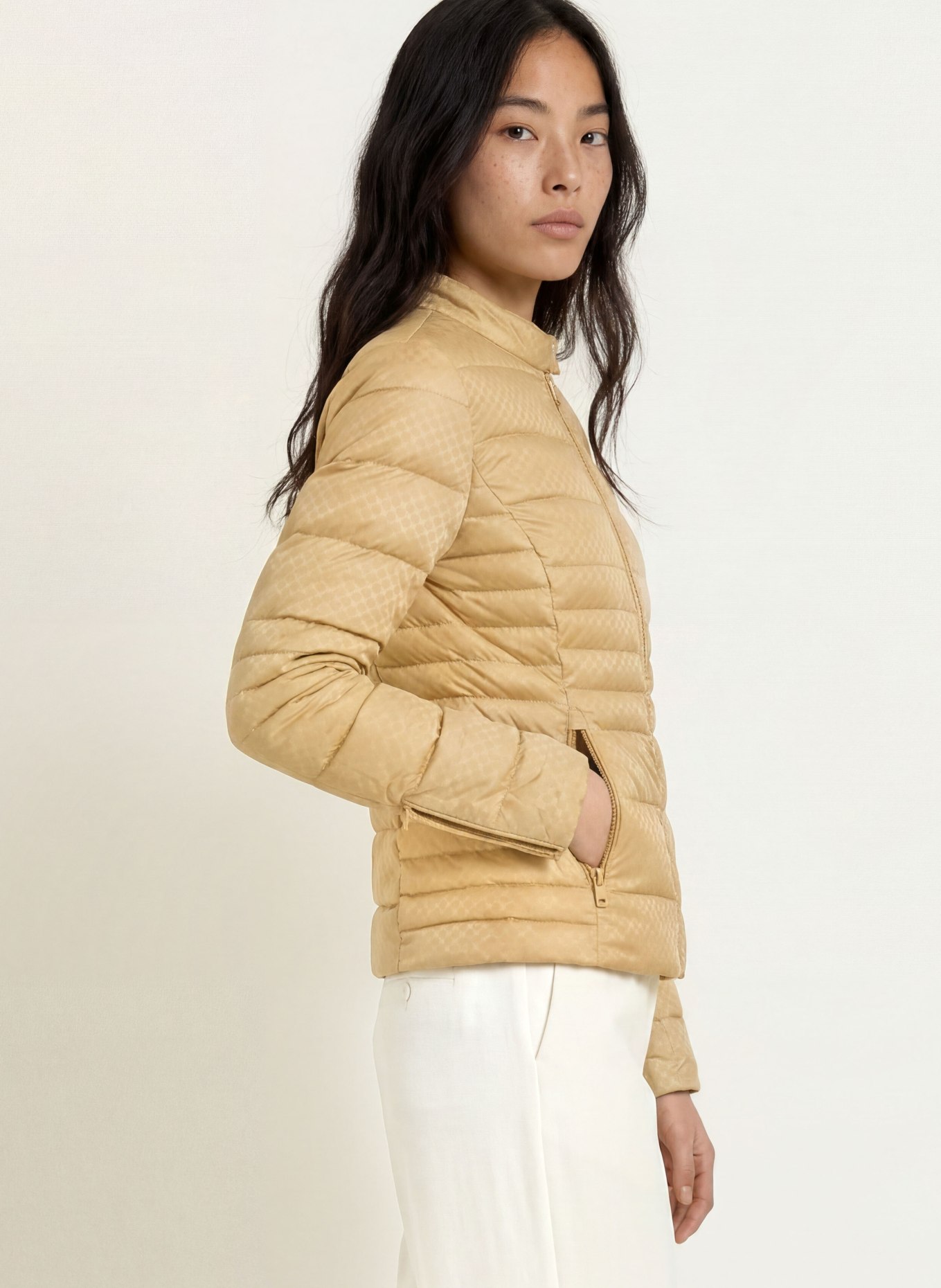 GUESS Quilted Jacket NEW VONA: CAMEL