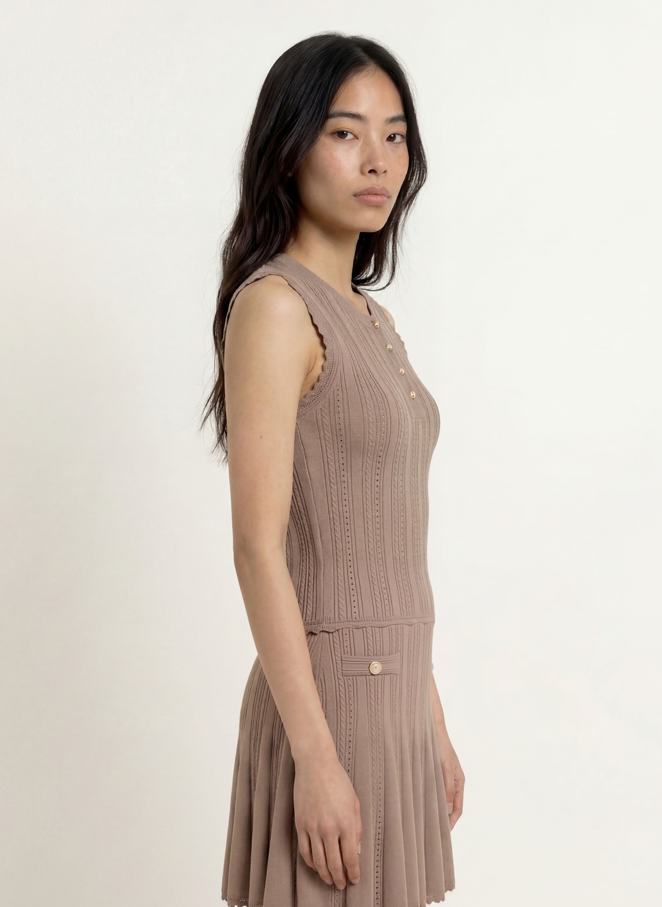 GUESS Gebreide top CARMEN: BEIGE