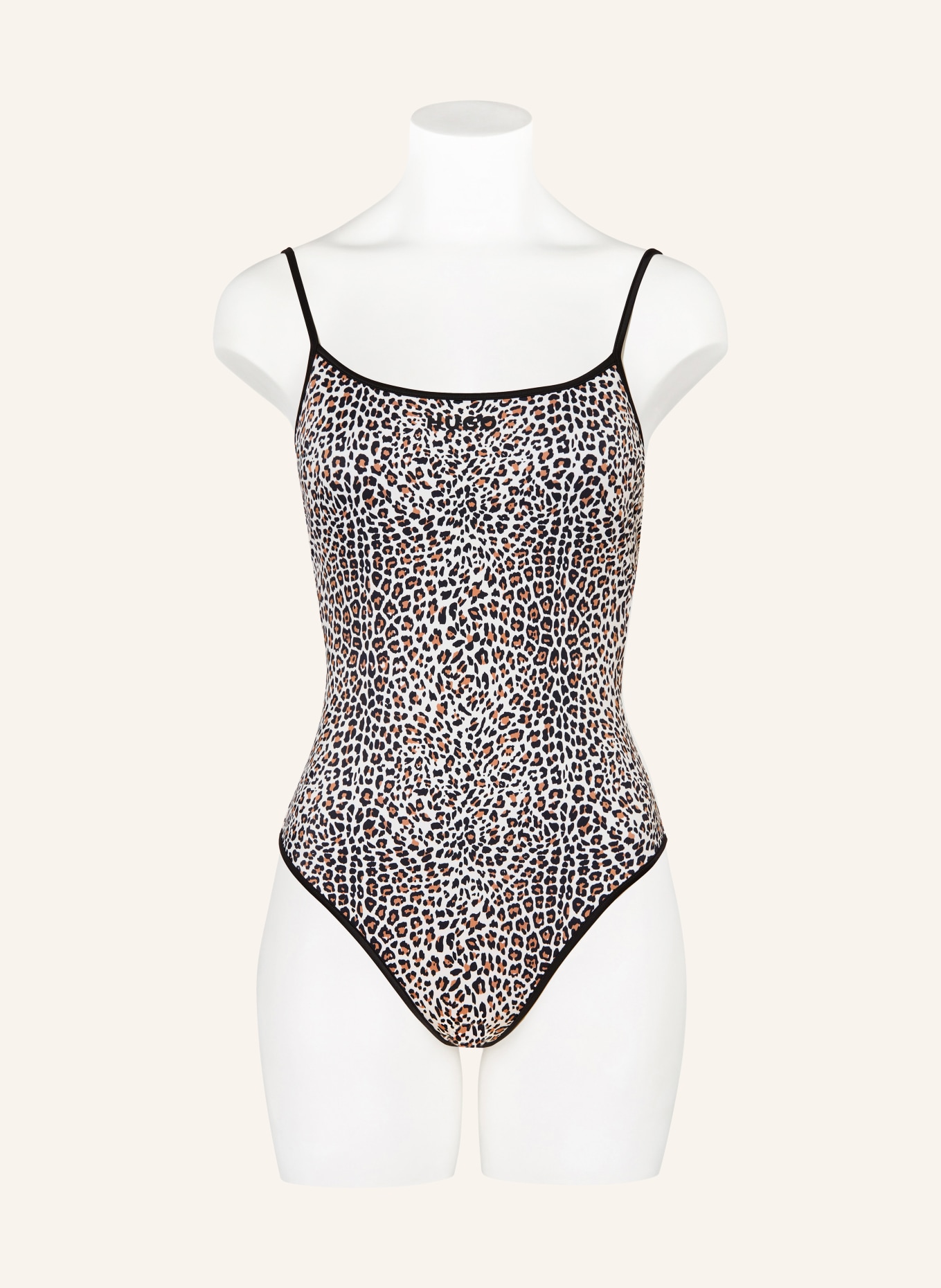 HUGO MONOGRAM Swimsuit: CREAM / BROWN / BLACK