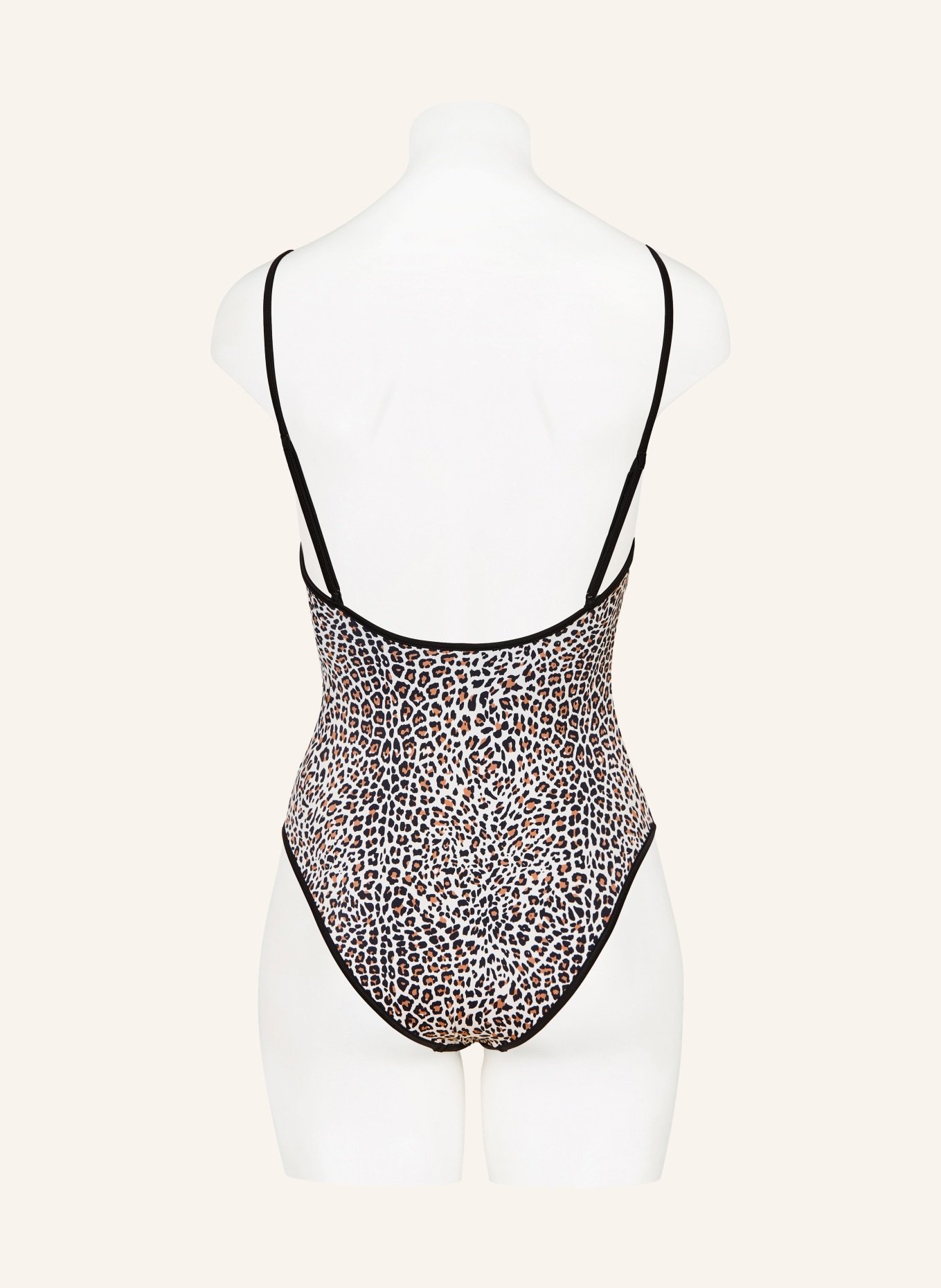 HUGO MONOGRAM Swimsuit: CREAM / BROWN / BLACK