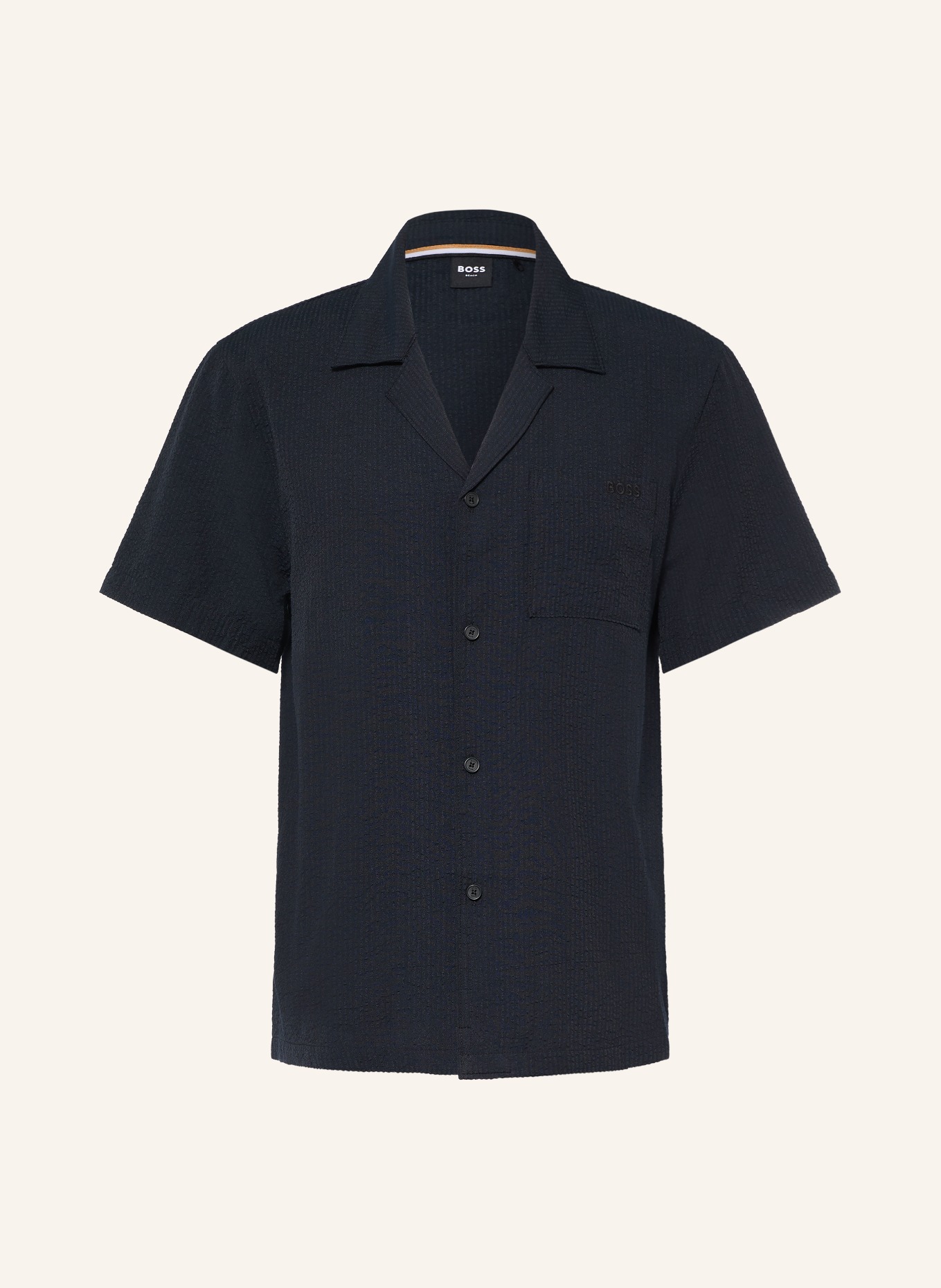 BOSS Resortskjorta Comfort Fit: MÖRKBLÅ