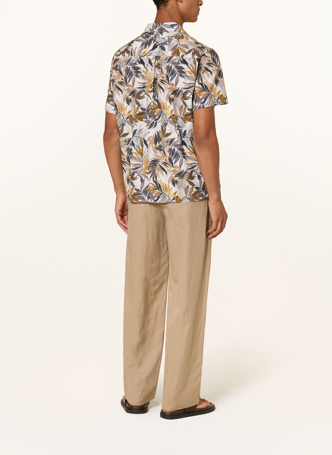 JOOP! JEANS Resorthemd HANES Comfort Fit: WEISS / DUNKELGELB / DUNKELBLAU