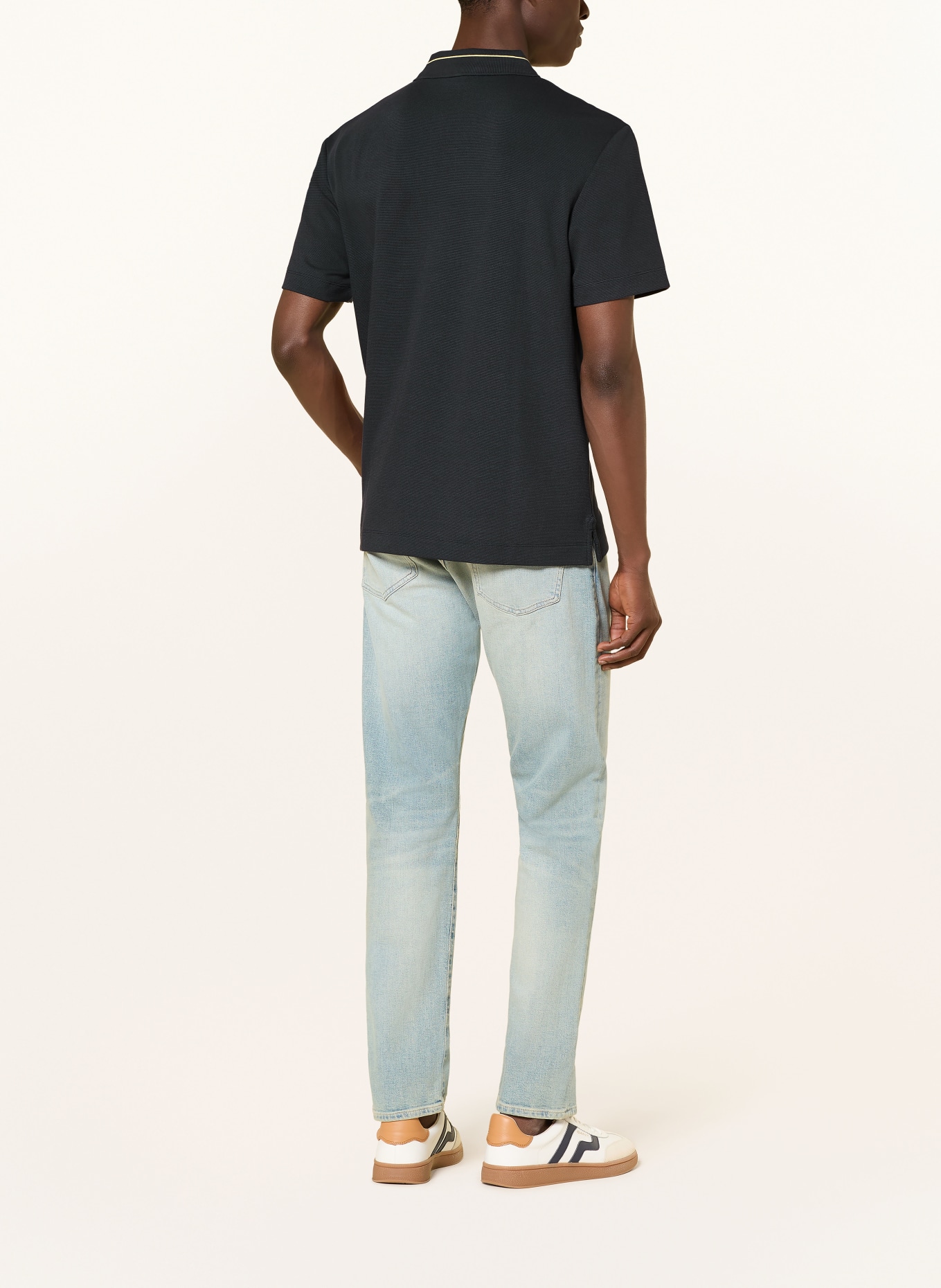 JOOP! JEANS ALASTOR Piqué polo shirt: DARK BLUE / YELLOW